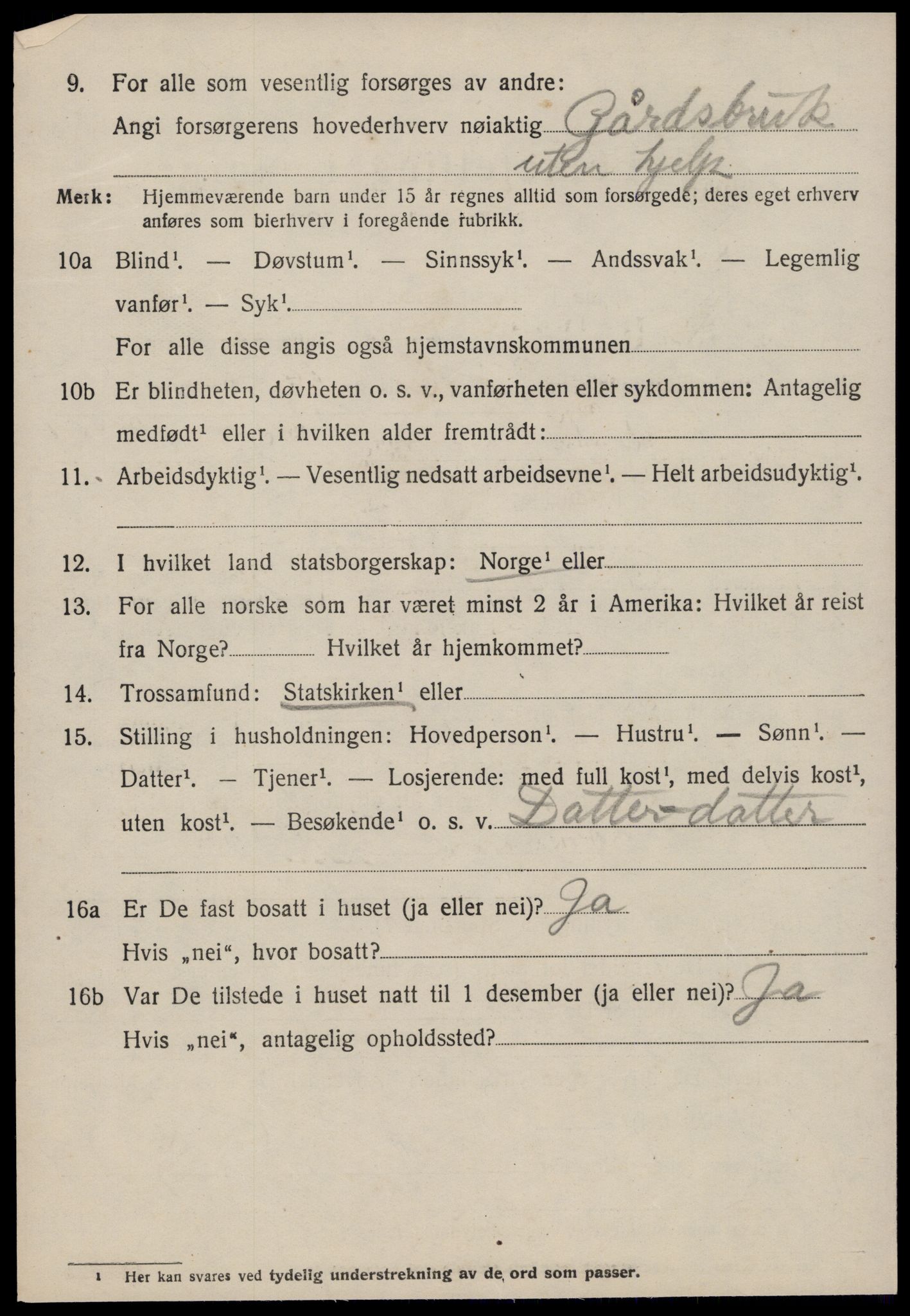 SAT, 1920 census for Fræna, 1920, p. 6052