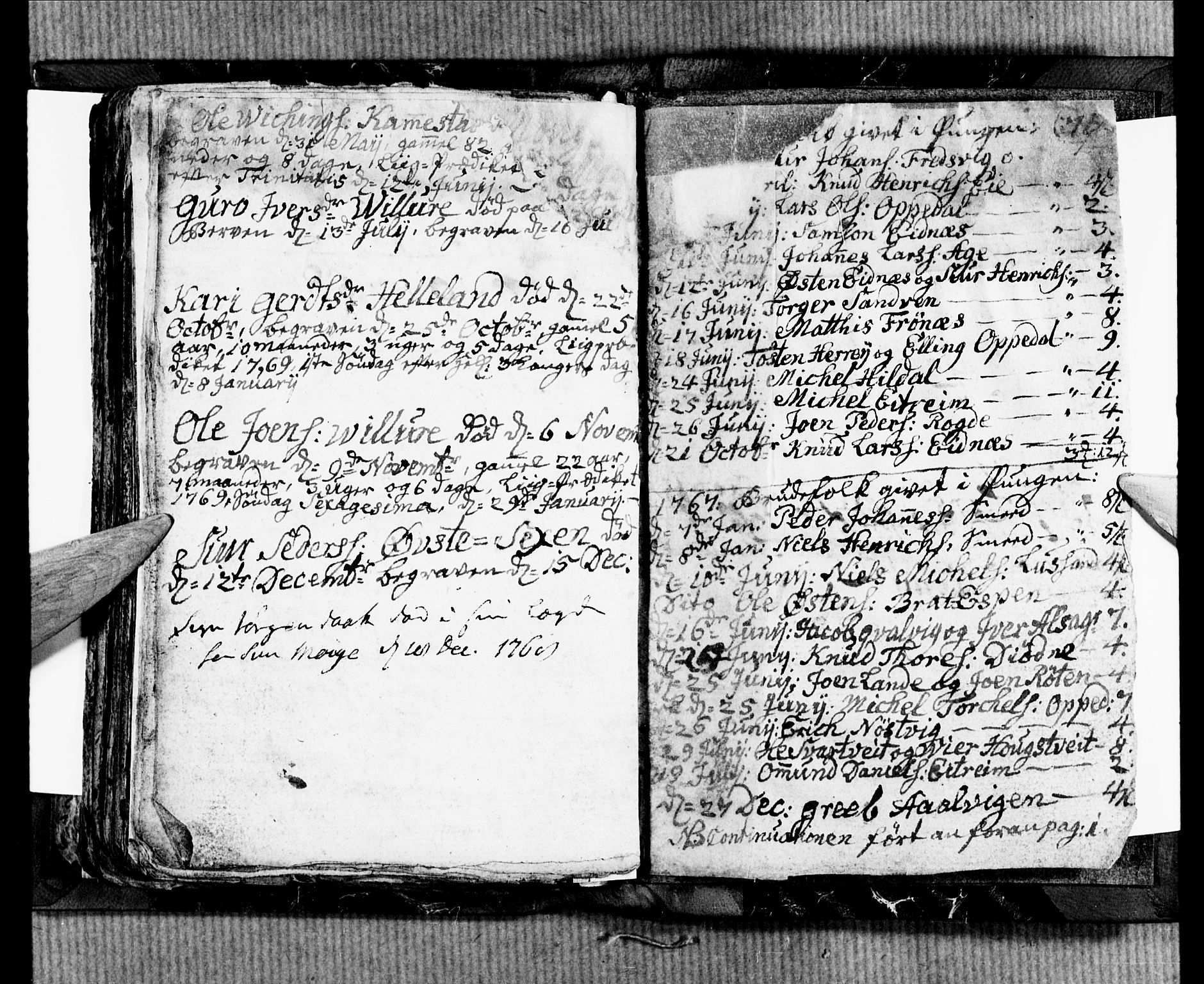 Ullensvang sokneprestembete, SAB/A-78701/H/Hab: Parish register (copy) no. B 2, 1766-1768, p. 72-73