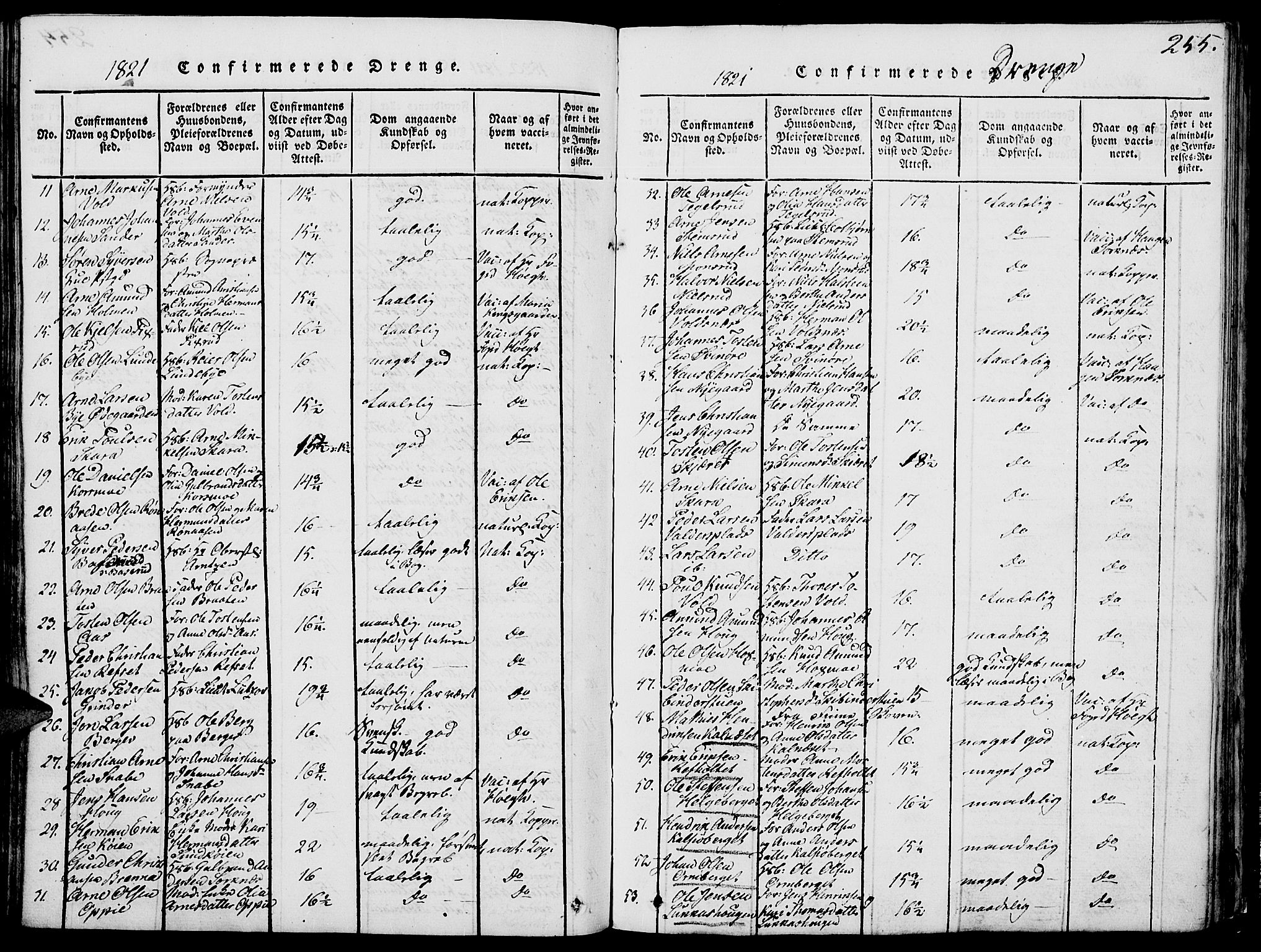 Grue prestekontor, AV/SAH-PREST-036/H/Ha/Hab/L0002: Parish register (copy) no. 2, 1815-1841, p. 255