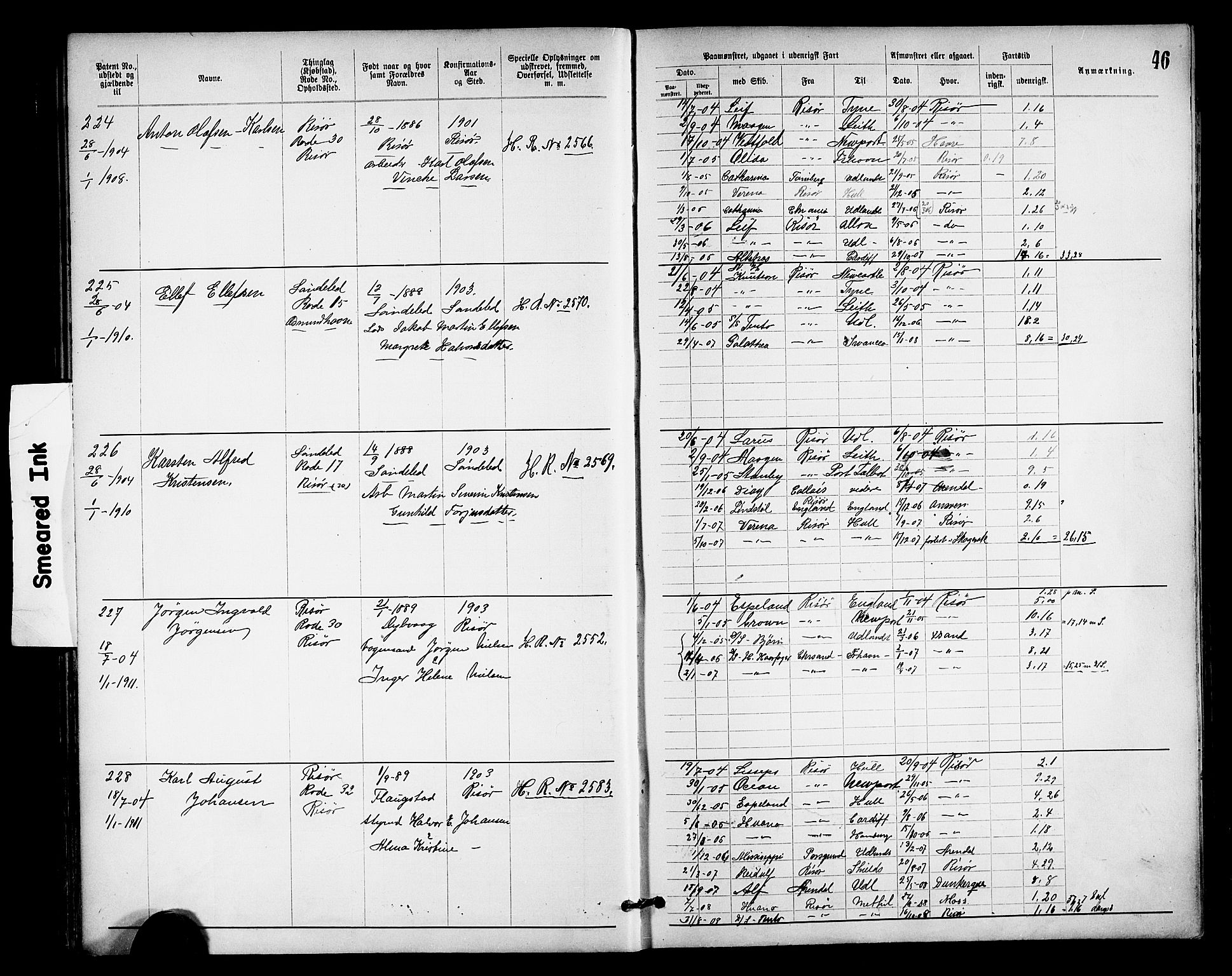 Risør mønstringskrets, SAK/2031-0010/F/Fa/L0004: Annotasjonsrulle nr 1914-1915 og nr 1-477, T-8, 1899-1911, p. 49