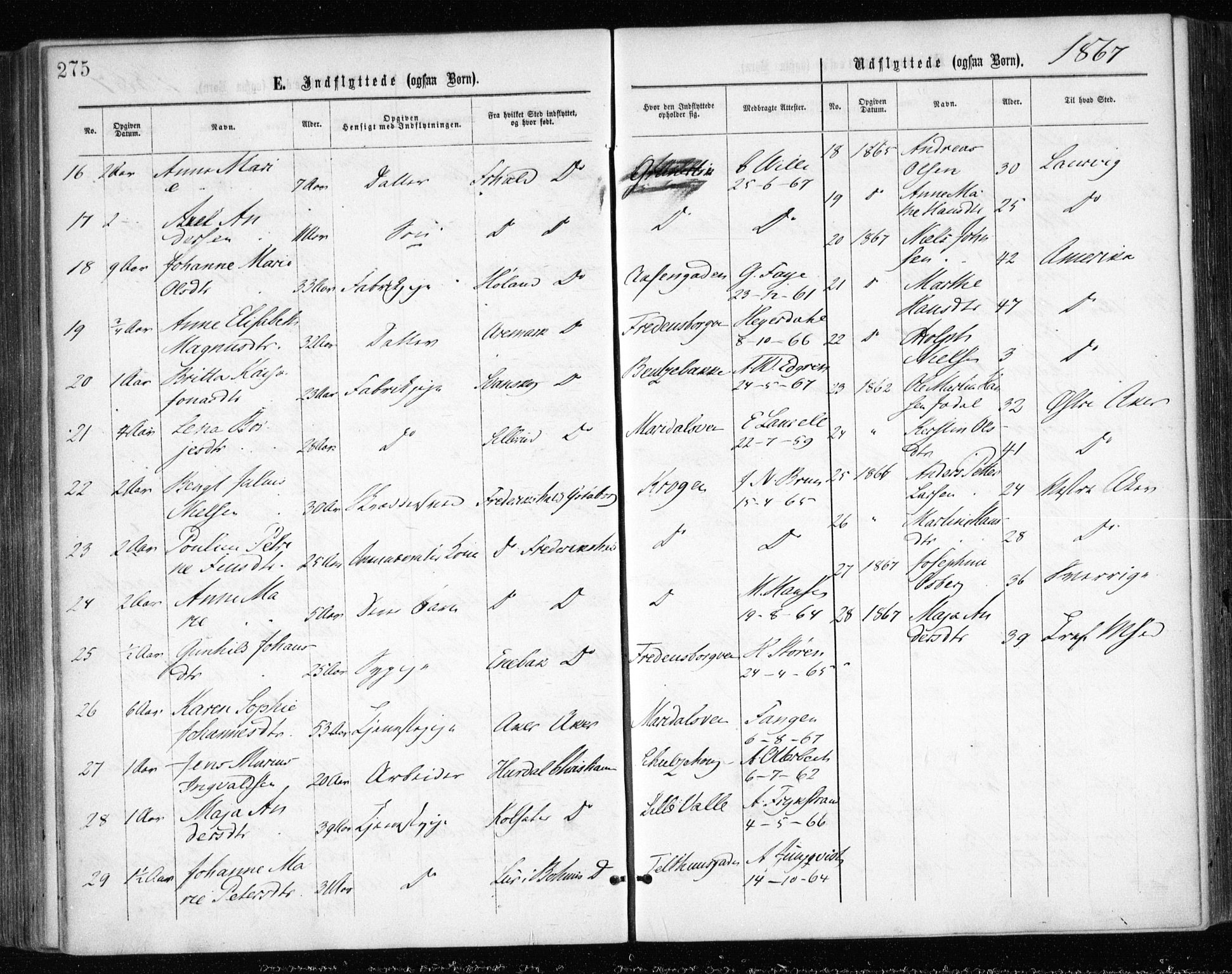 Gamle Aker prestekontor Kirkebøker, AV/SAO-A-10617a/F/L0003: Parish register (official) no. 3, 1865-1873, p. 275