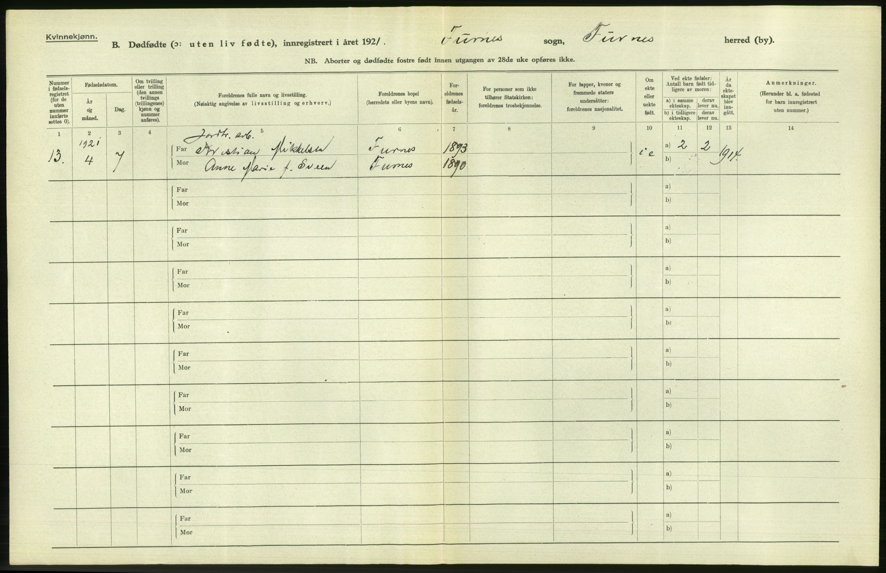 Statistisk sentralbyrå, Sosiodemografiske emner, Befolkning, AV/RA-S-2228/D/Df/Dfc/Dfca/L0015: Hedemark fylke: Levendefødte menn og kvinner. Byer, 1921, p. 840