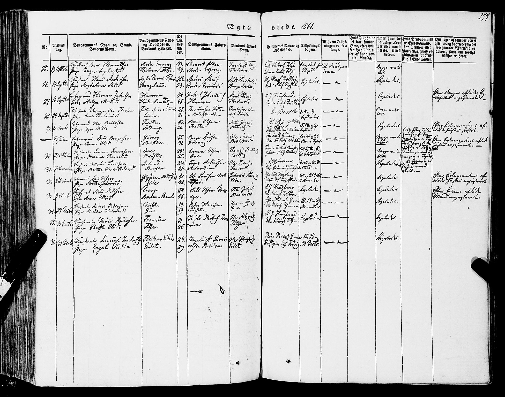 Stord sokneprestembete, AV/SAB-A-78201/H/Haa: Parish register (official) no. A 7, 1841-1861, p. 277