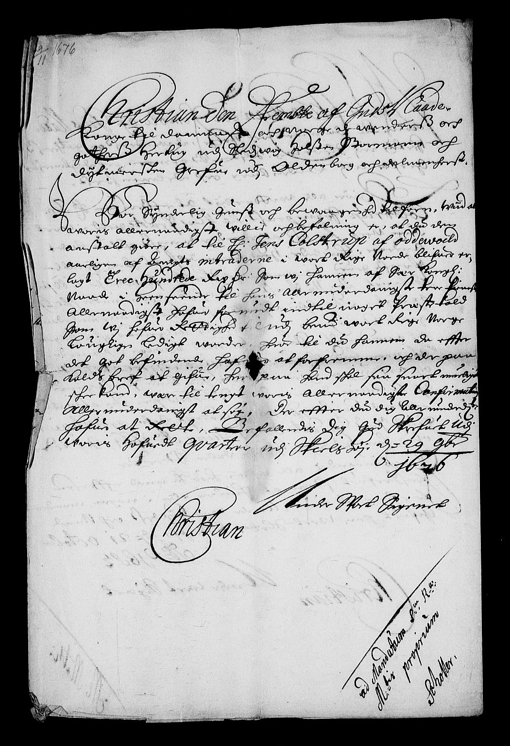 Stattholderembetet 1572-1771, RA/EA-2870/Af/L0002: Avskrifter av vedlegg til originale supplikker, nummerert i samsvar med supplikkbøkene, 1687-1689, p. 291