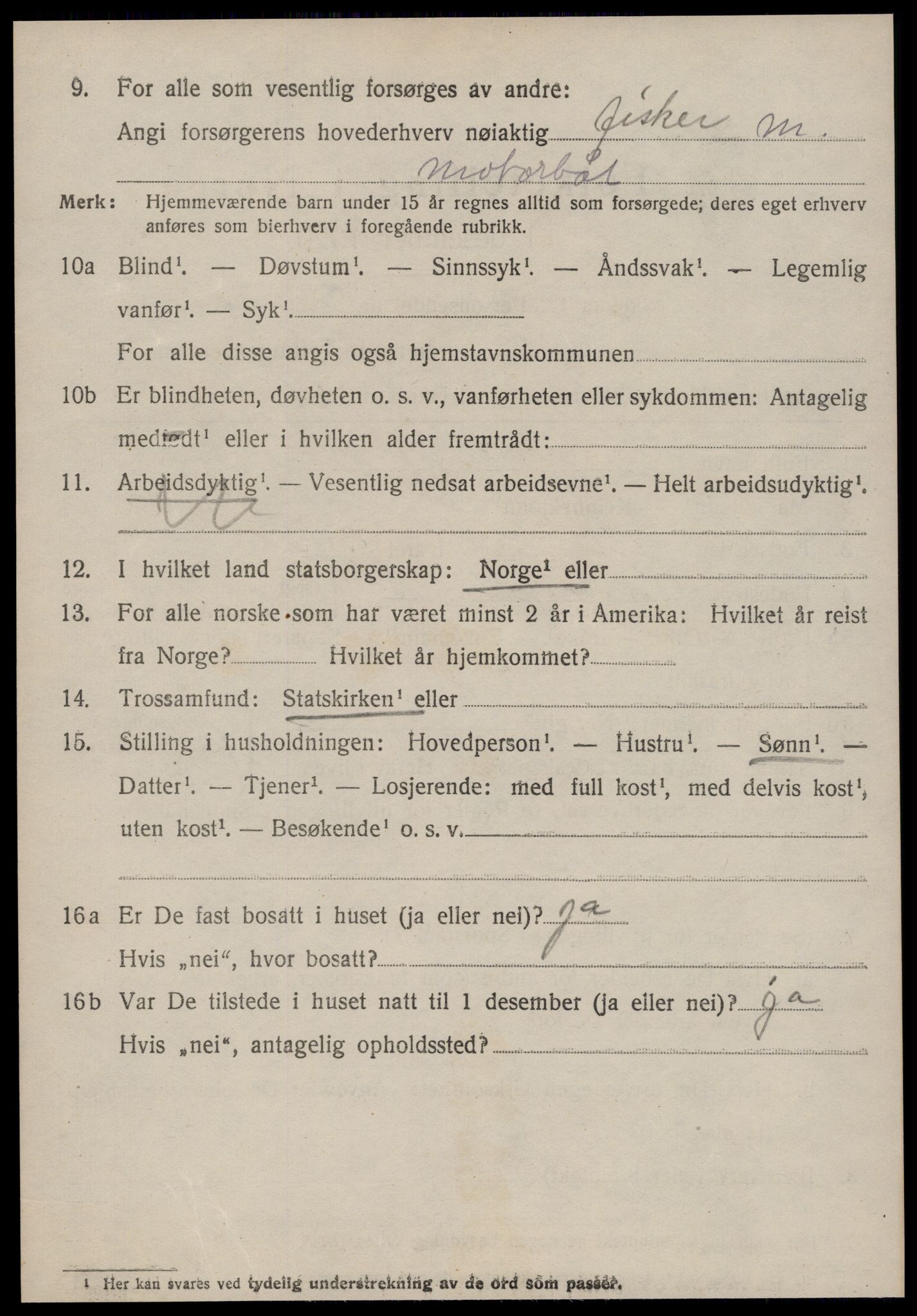 SAT, 1920 census for Vatne, 1920, p. 1799