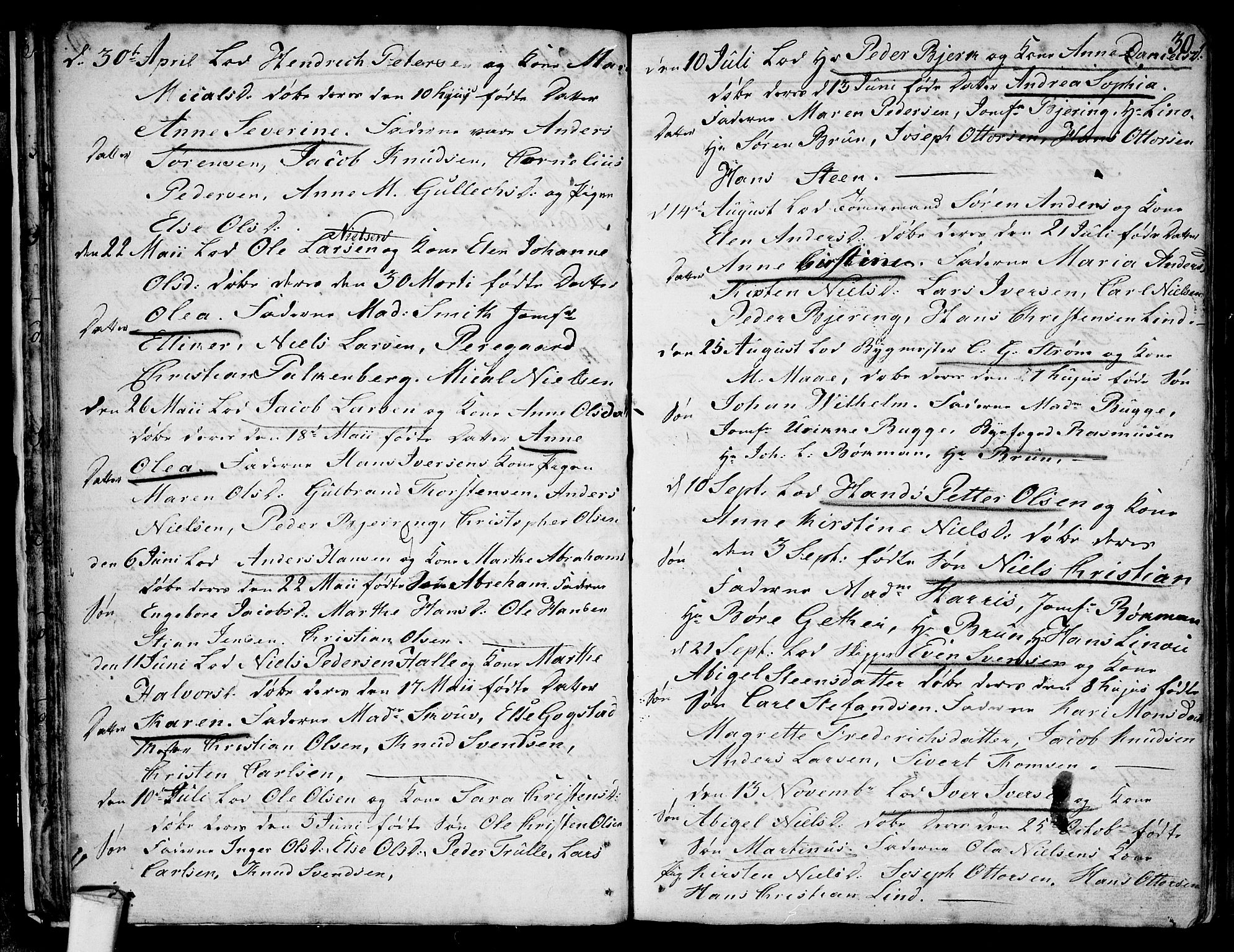 Larvik kirkebøker, AV/SAKO-A-352/F/Fb/L0001: Parish register (official) no. II 1, 1779-1817, p. 30