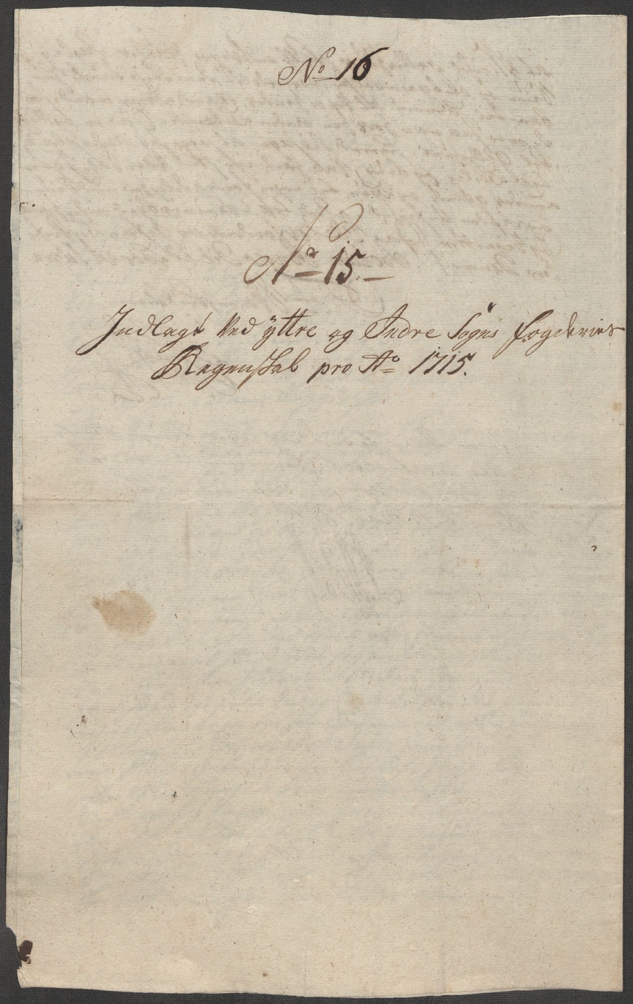 Rentekammeret inntil 1814, Reviderte regnskaper, Fogderegnskap, AV/RA-EA-4092/R52/L3320: Fogderegnskap Sogn, 1715-1716, p. 92