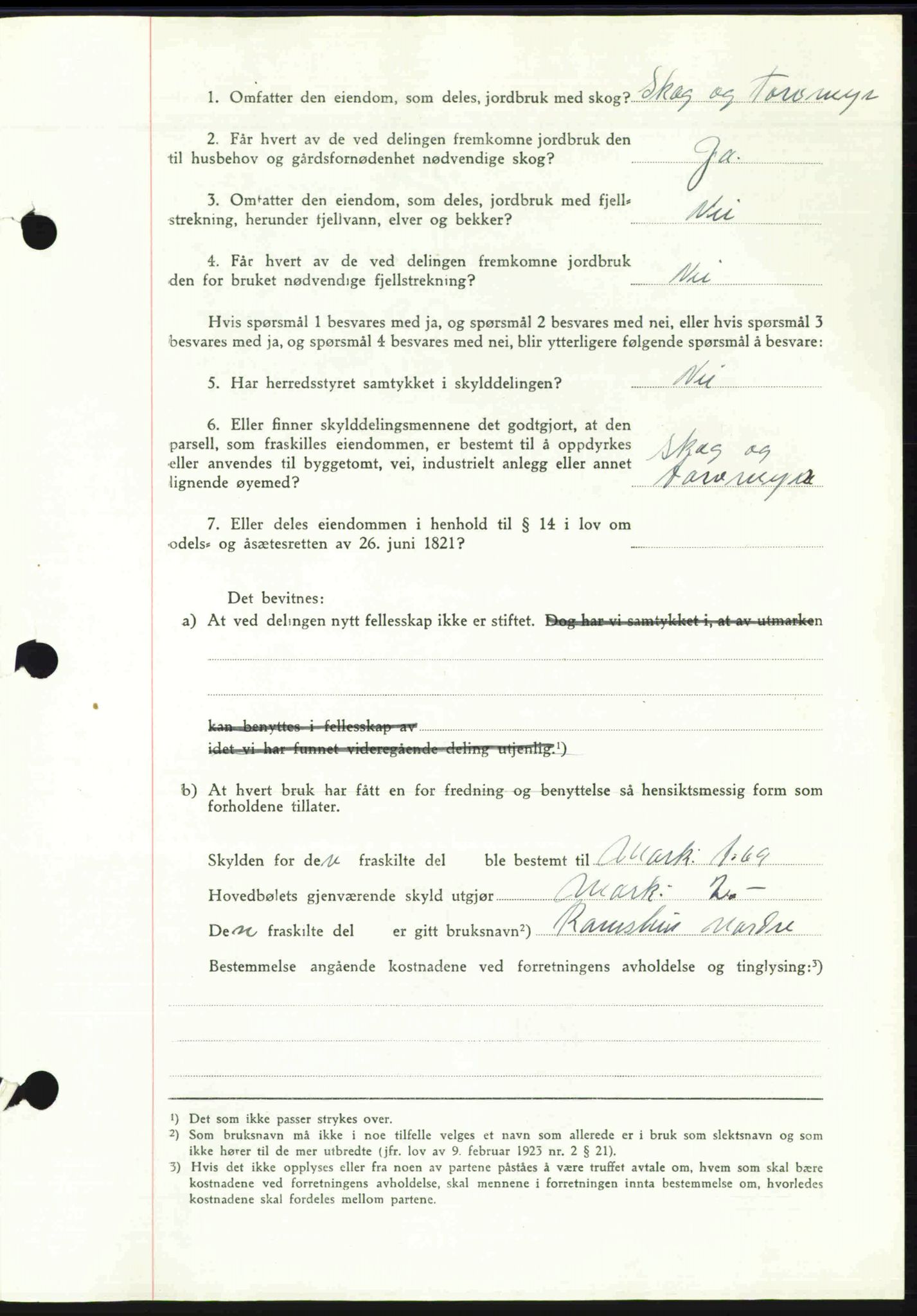 Toten tingrett, SAH/TING-006/H/Hb/Hbc/L0008: Mortgage book no. Hbc-08, 1941-1941, Diary no: : 2461/1941