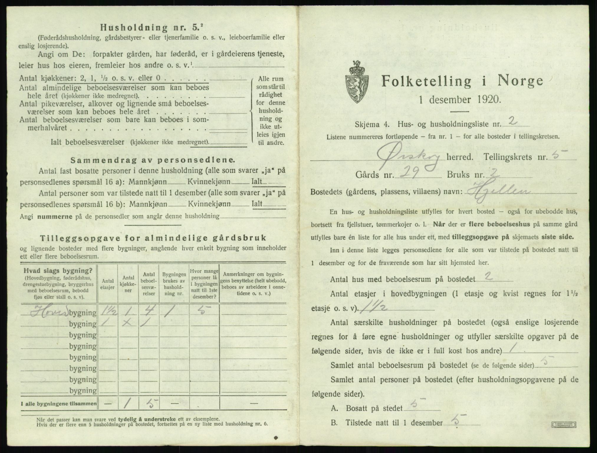 SAT, 1920 census for Ørskog, 1920, p. 436