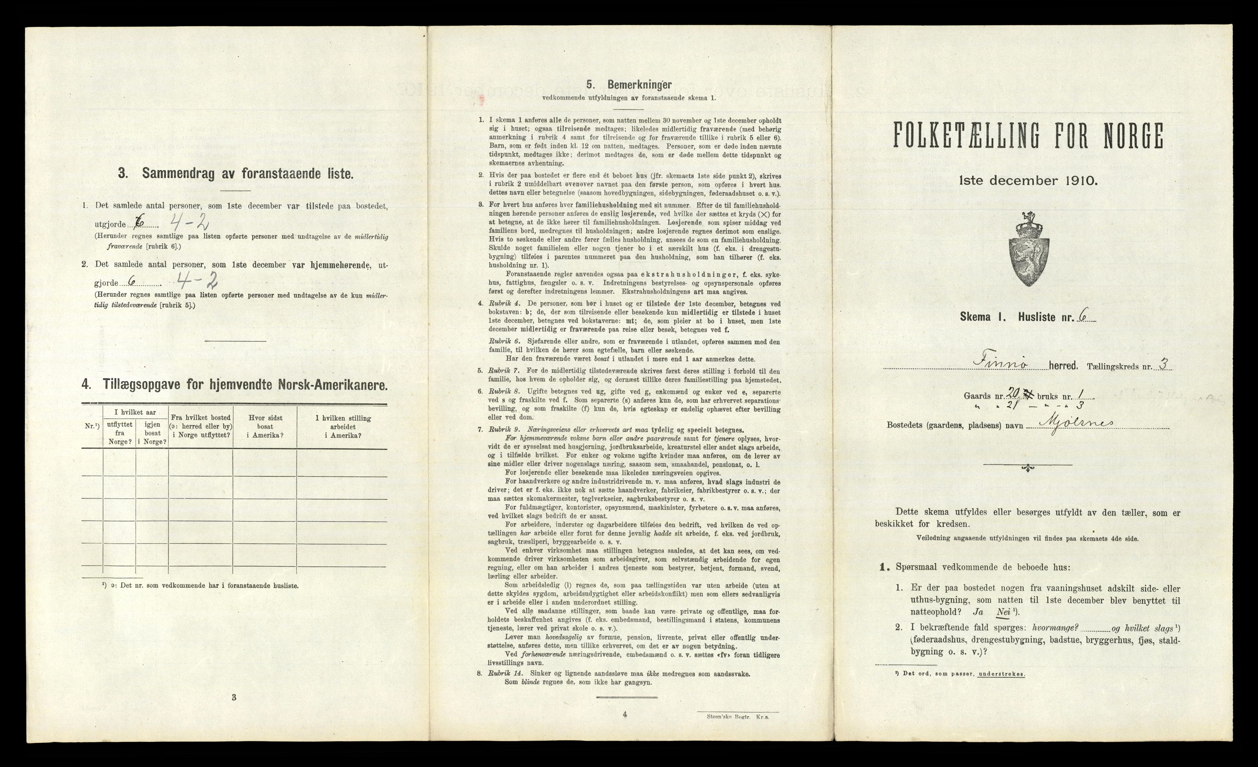 RA, 1910 census for Finnøy, 1910, p. 306