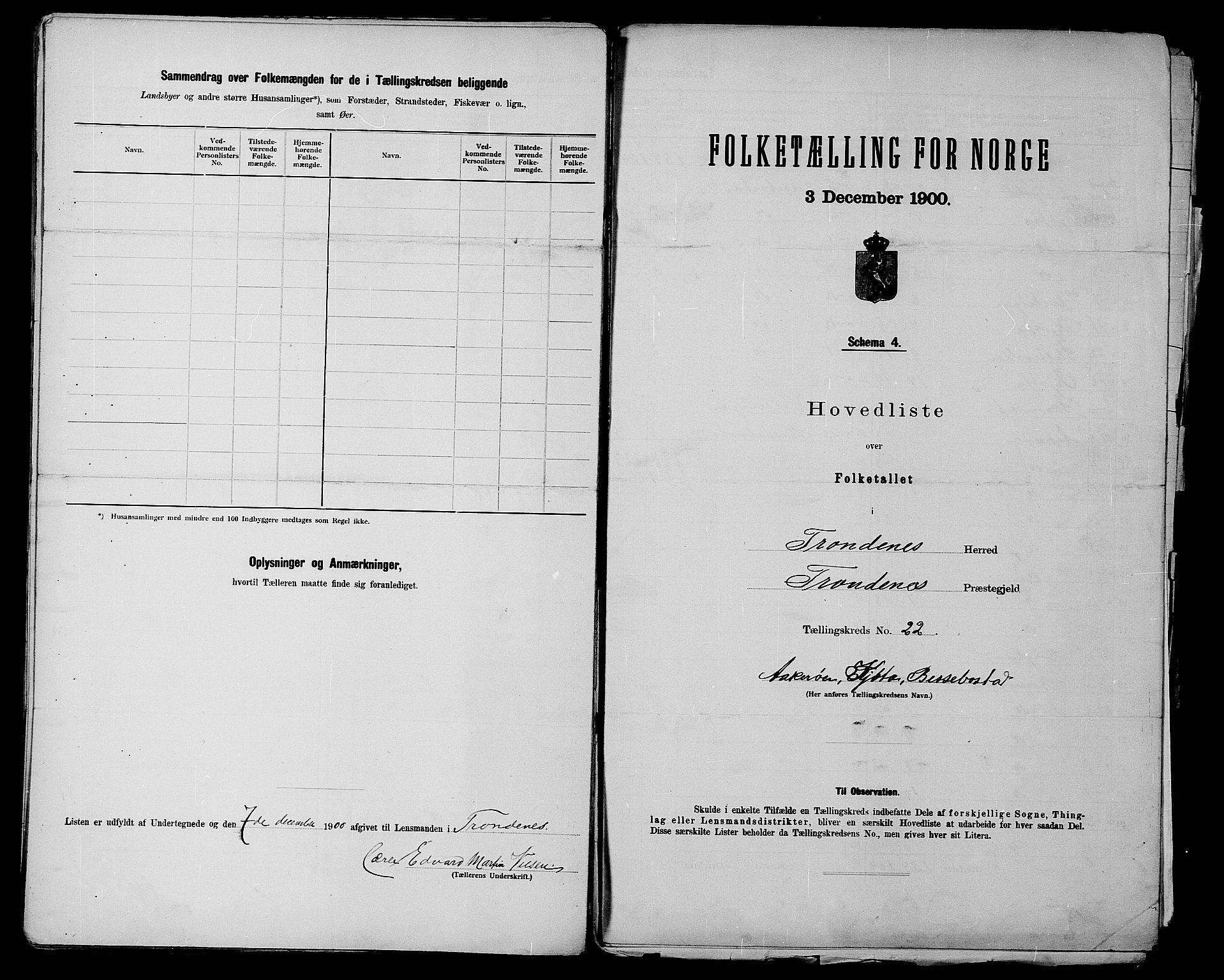 SATØ, 1900 census for Trondenes, 1900, p. 56