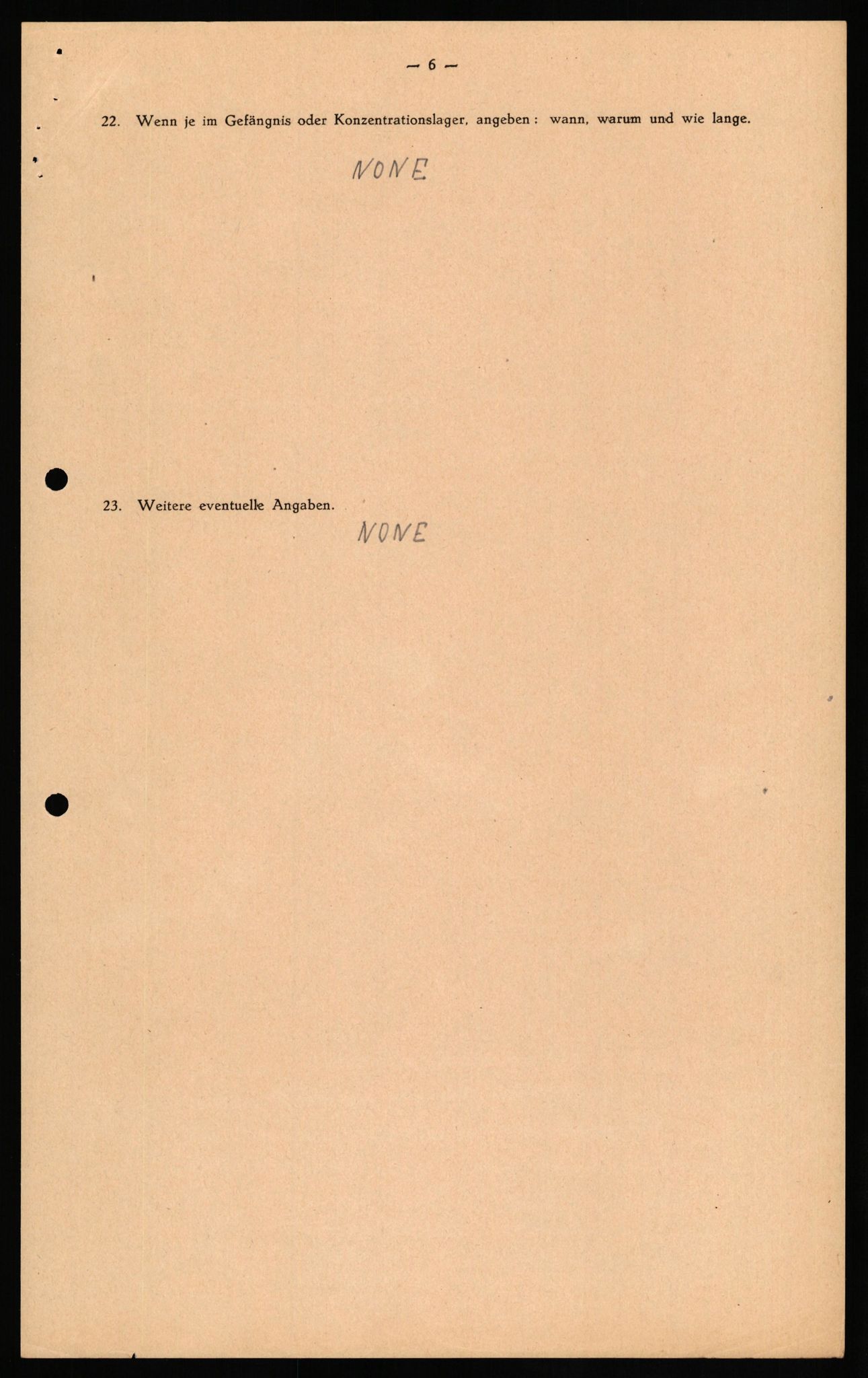 Forsvaret, Forsvarets overkommando II, AV/RA-RAFA-3915/D/Db/L0026: CI Questionaires. Tyske okkupasjonsstyrker i Norge. Tyskere., 1945-1946, p. 116