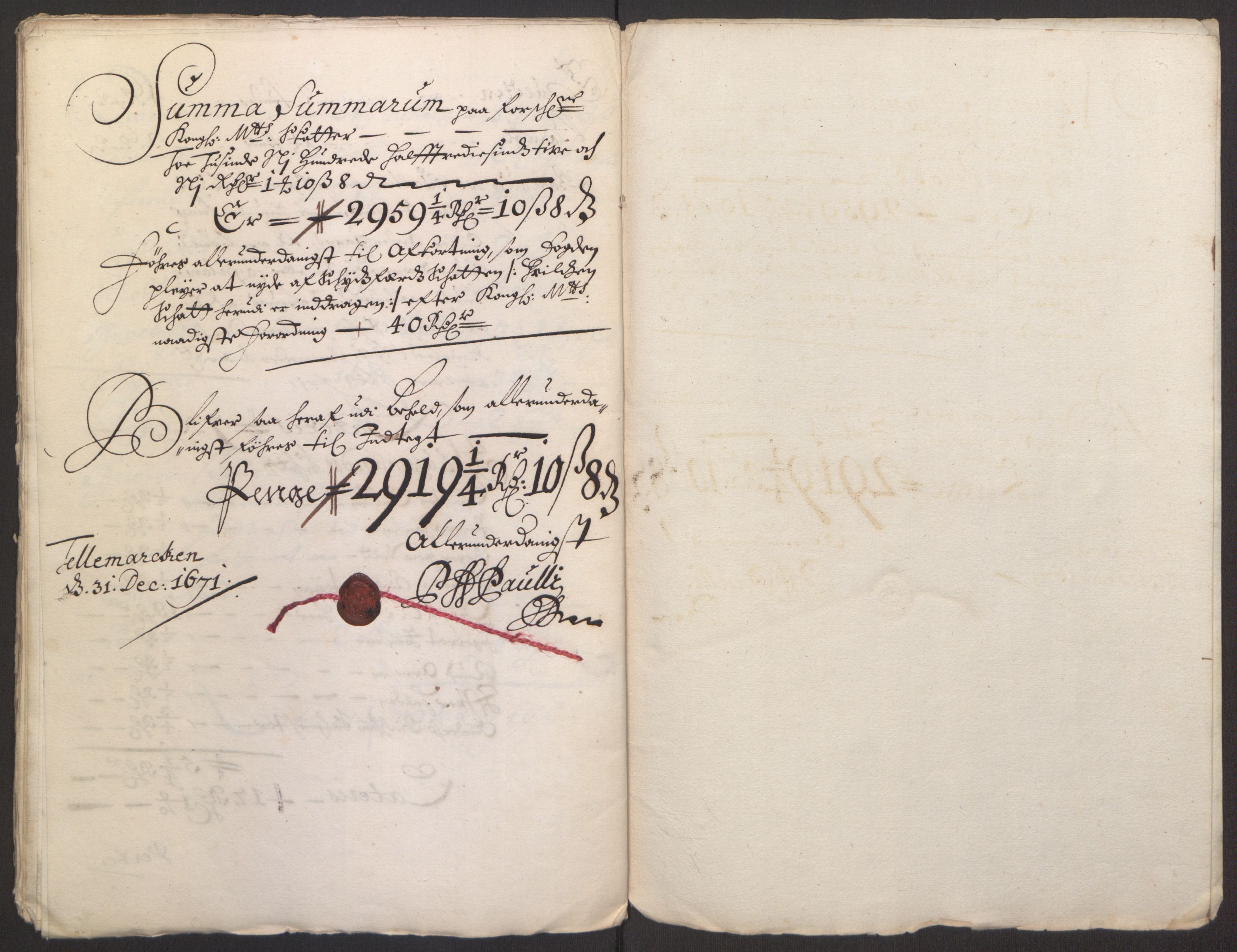 Rentekammeret inntil 1814, Reviderte regnskaper, Fogderegnskap, RA/EA-4092/R35/L2060: Fogderegnskap Øvre og Nedre Telemark, 1671-1672, p. 153