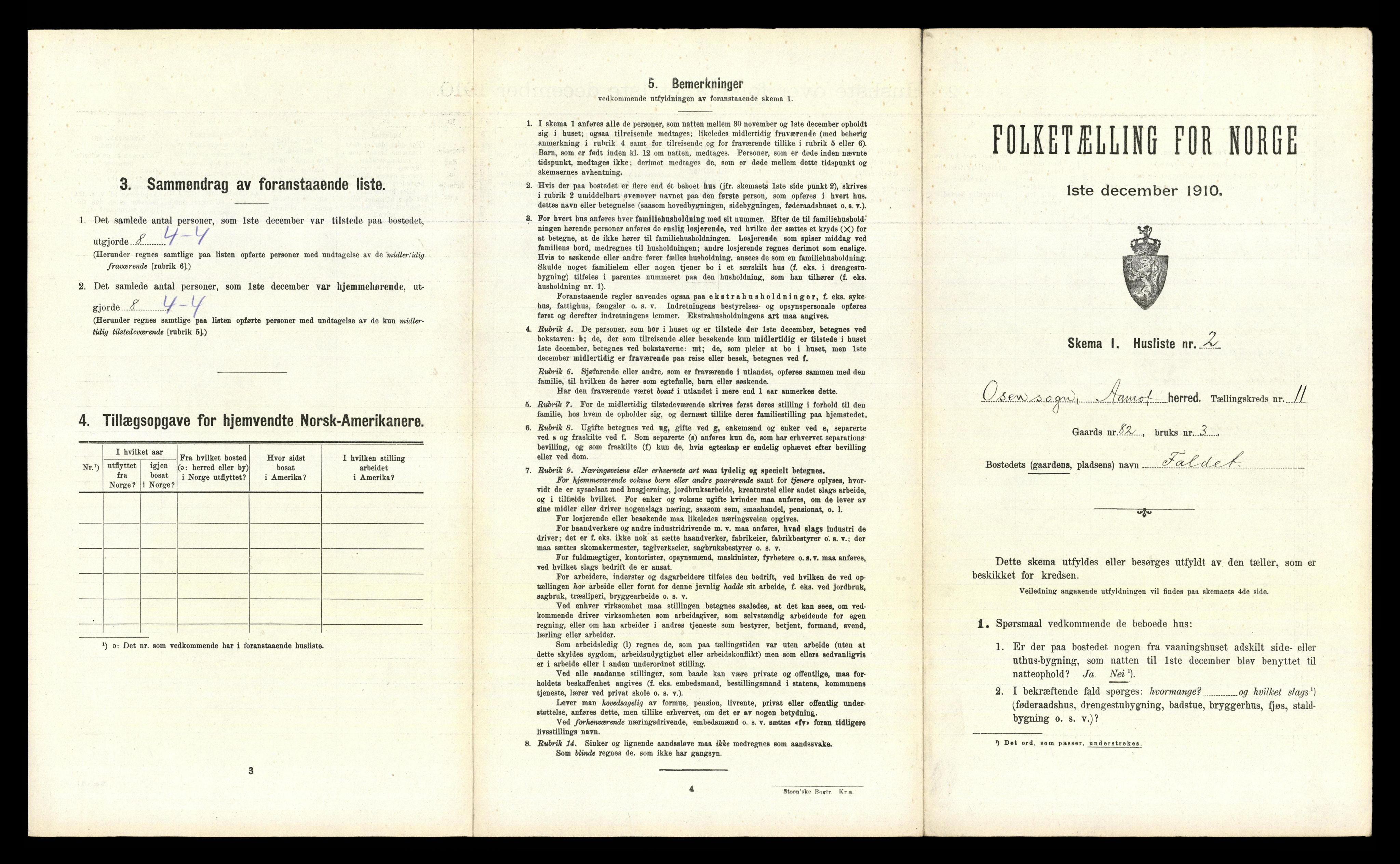 RA, 1910 census for Åmot, 1910, p. 1063