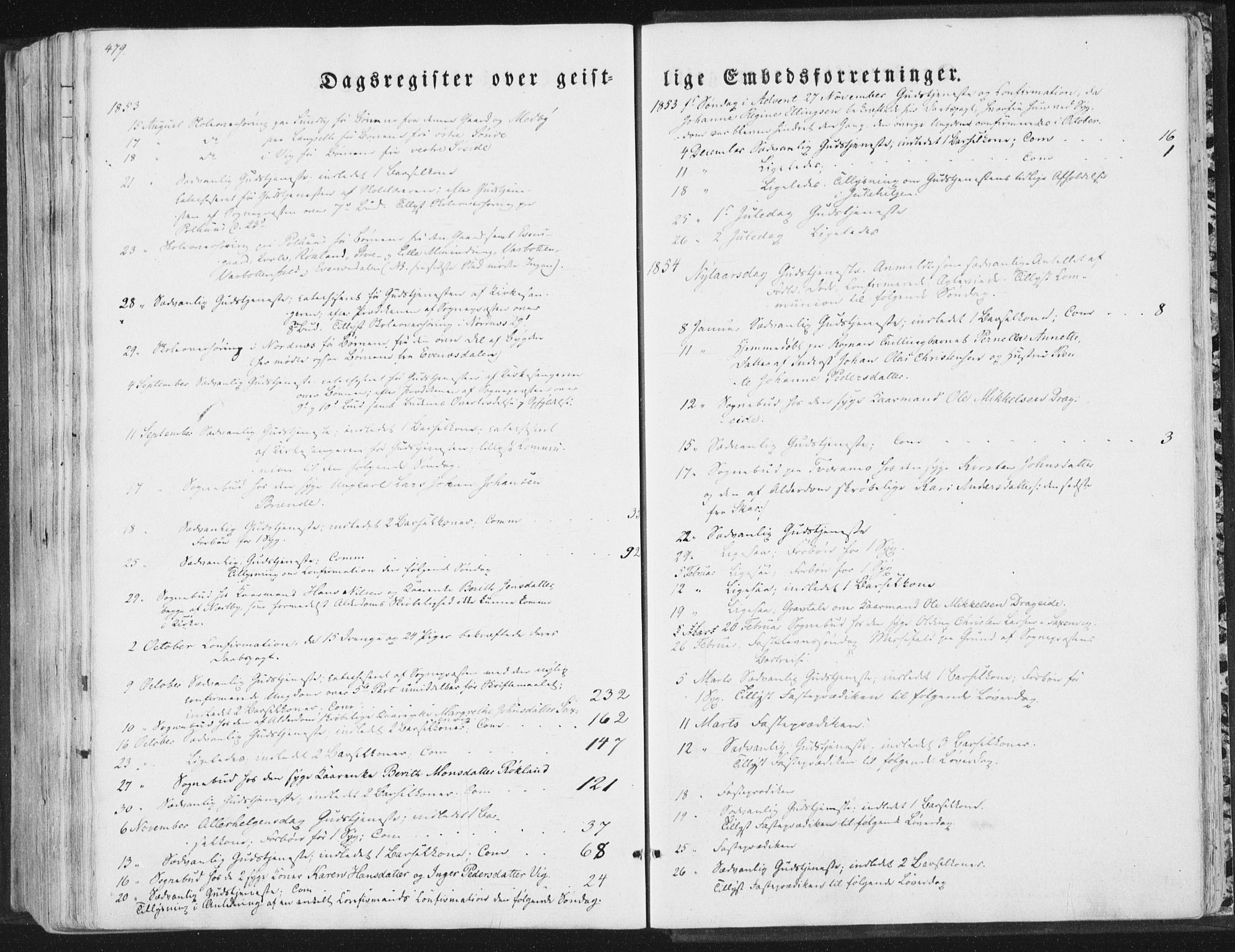 Ministerialprotokoller, klokkerbøker og fødselsregistre - Nordland, SAT/A-1459/847/L0667: Parish register (official) no. 847A07, 1842-1871, p. 479