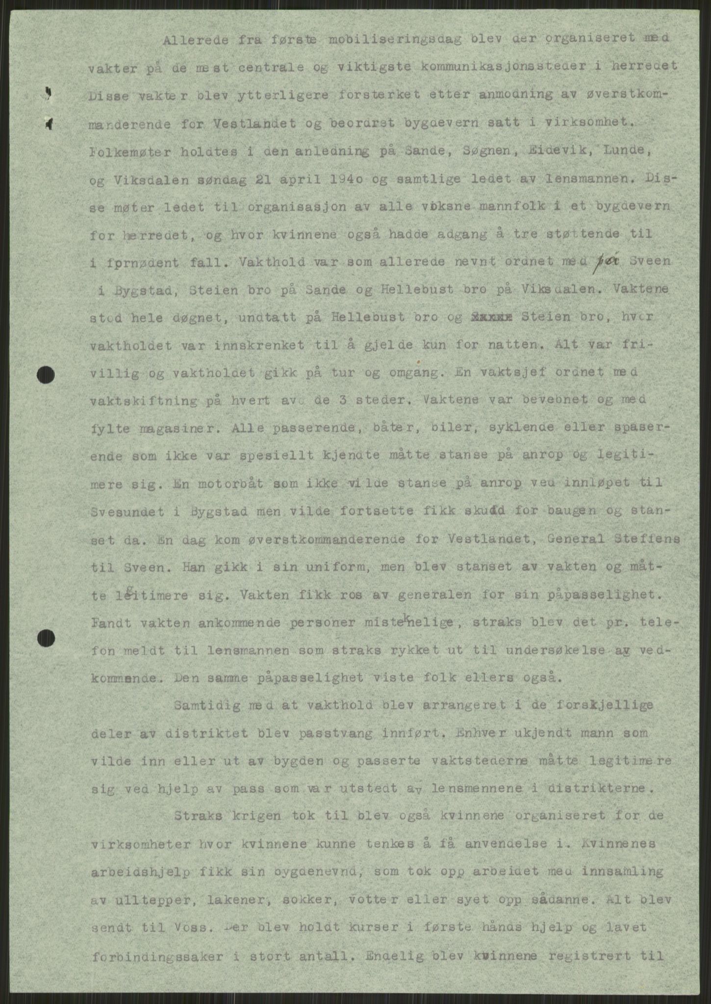 Forsvaret, Forsvarets krigshistoriske avdeling, RA/RAFA-2017/Y/Ya/L0015: II-C-11-31 - Fylkesmenn.  Rapporter om krigsbegivenhetene 1940., 1940, p. 527