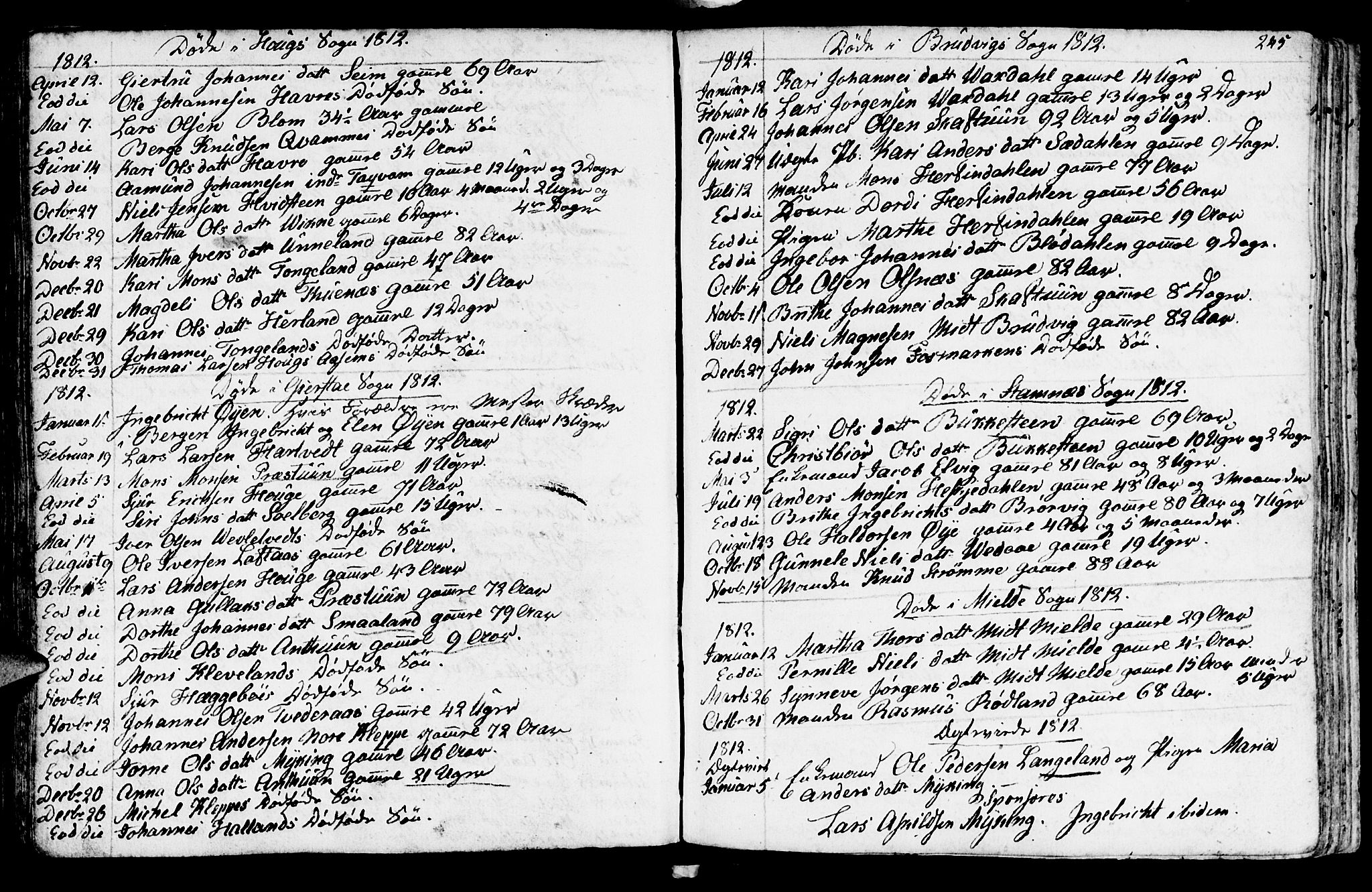Haus sokneprestembete, SAB/A-75601/H/Haa: Parish register (official) no. A 11, 1796-1816, p. 245