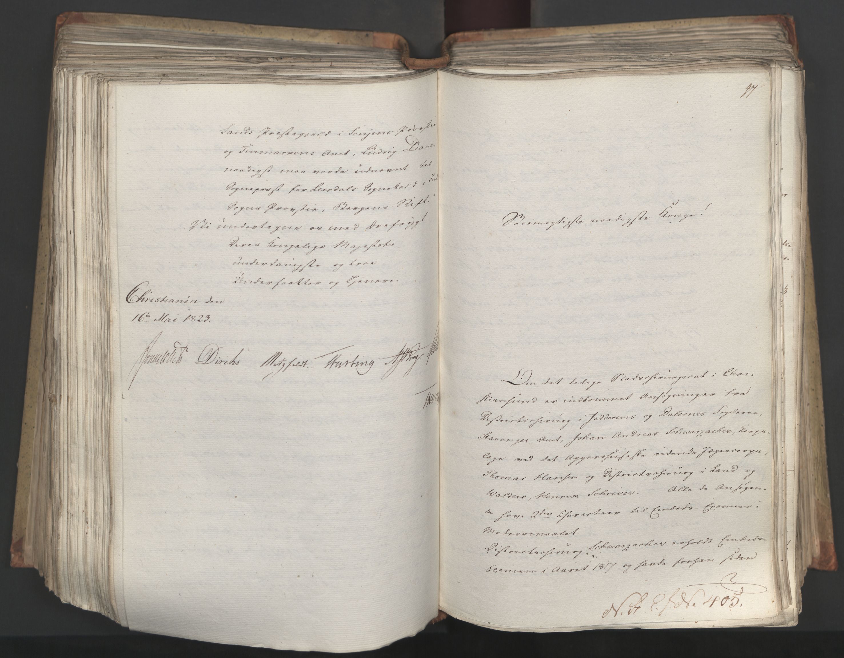 Statsrådsavdelingen i Stockholm, AV/RA-S-1003/D/Da/L0034: Regjeringsinnstillinger nr. 275-540, 1823, p. 363