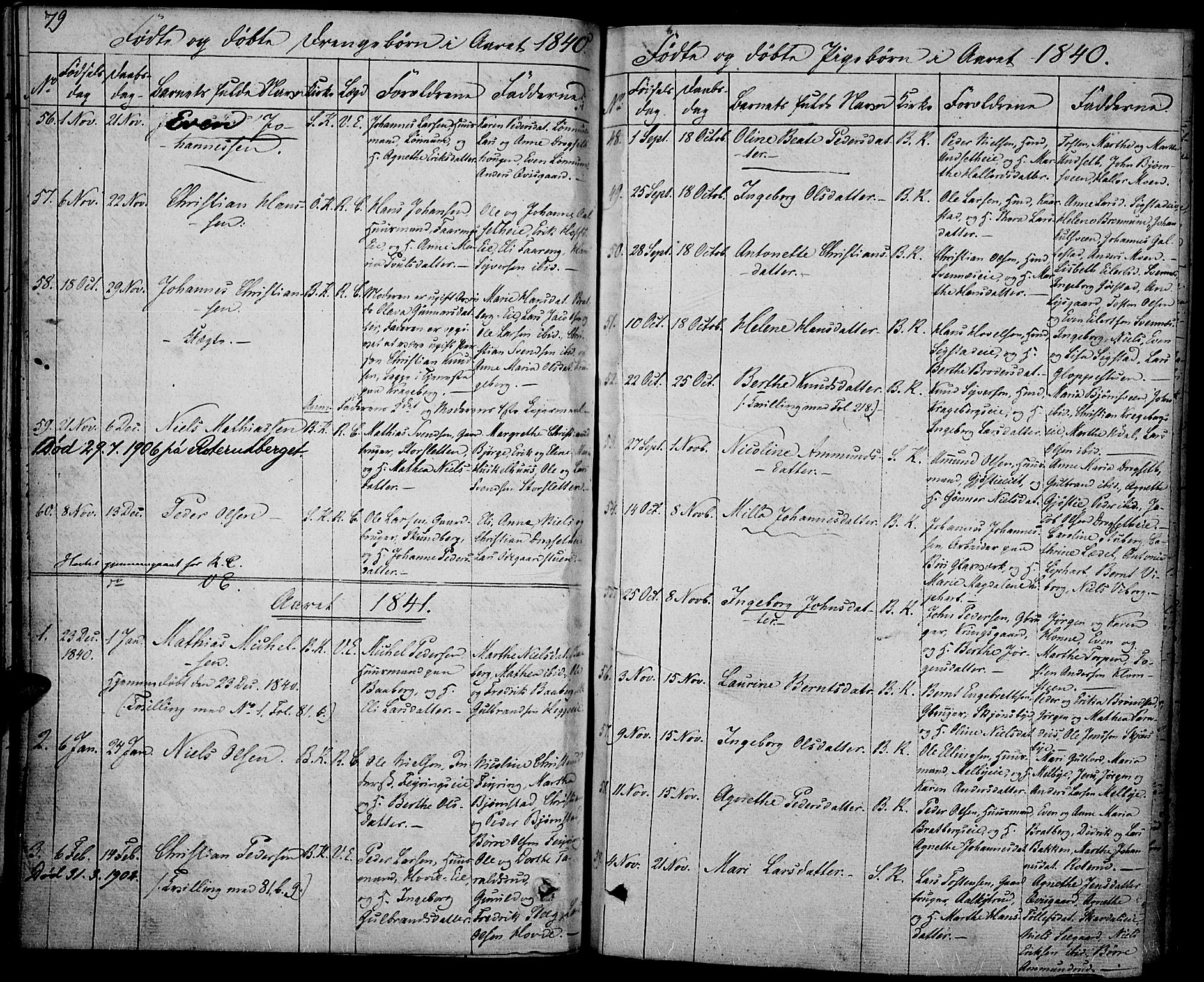 Biri prestekontor, SAH/PREST-096/H/Ha/Haa/L0004: Parish register (official) no. 4, 1829-1842, p. 79
