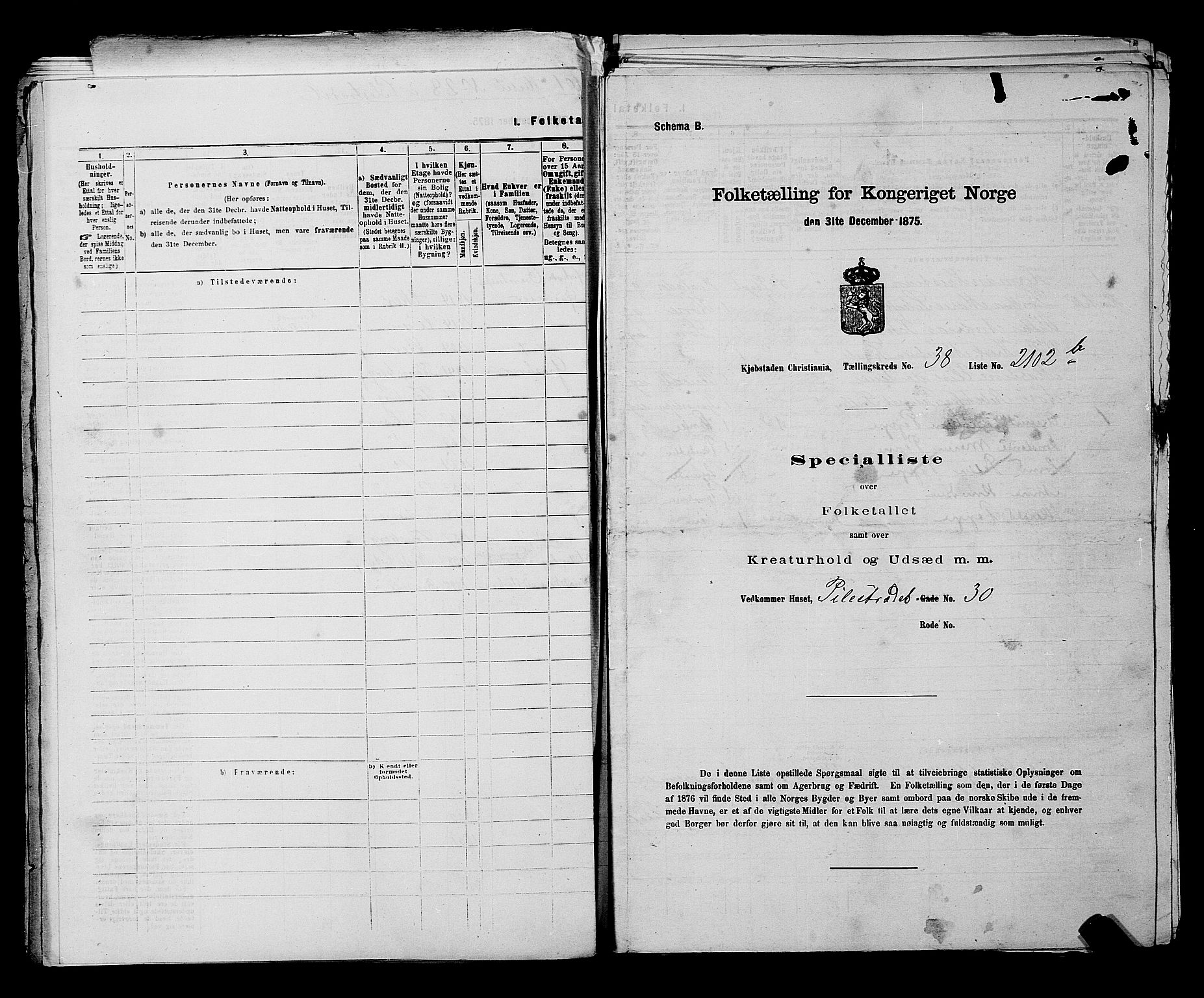 RA, 1875 census for 0301 Kristiania, 1875, p. 6021