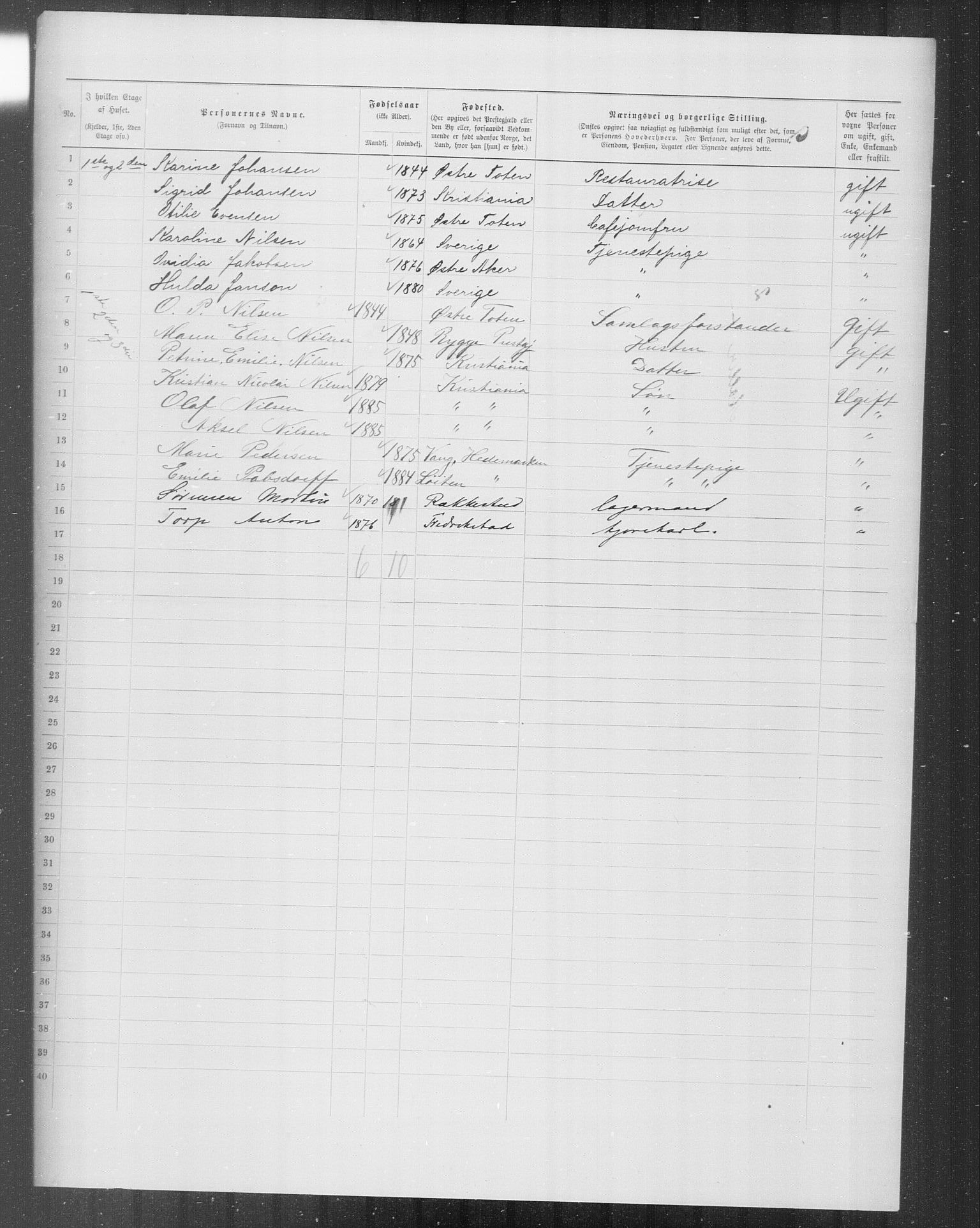 OBA, Municipal Census 1899 for Kristiania, 1899, p. 8859