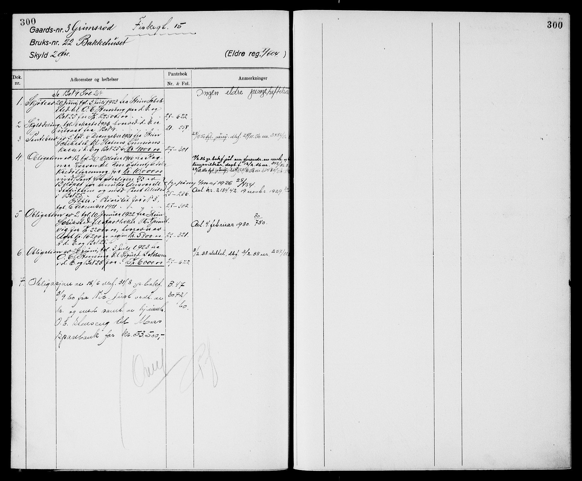 Moss sorenskriveri, AV/SAO-A-10168: Mortgage register no. XI 2, 1836-1960, p. 300