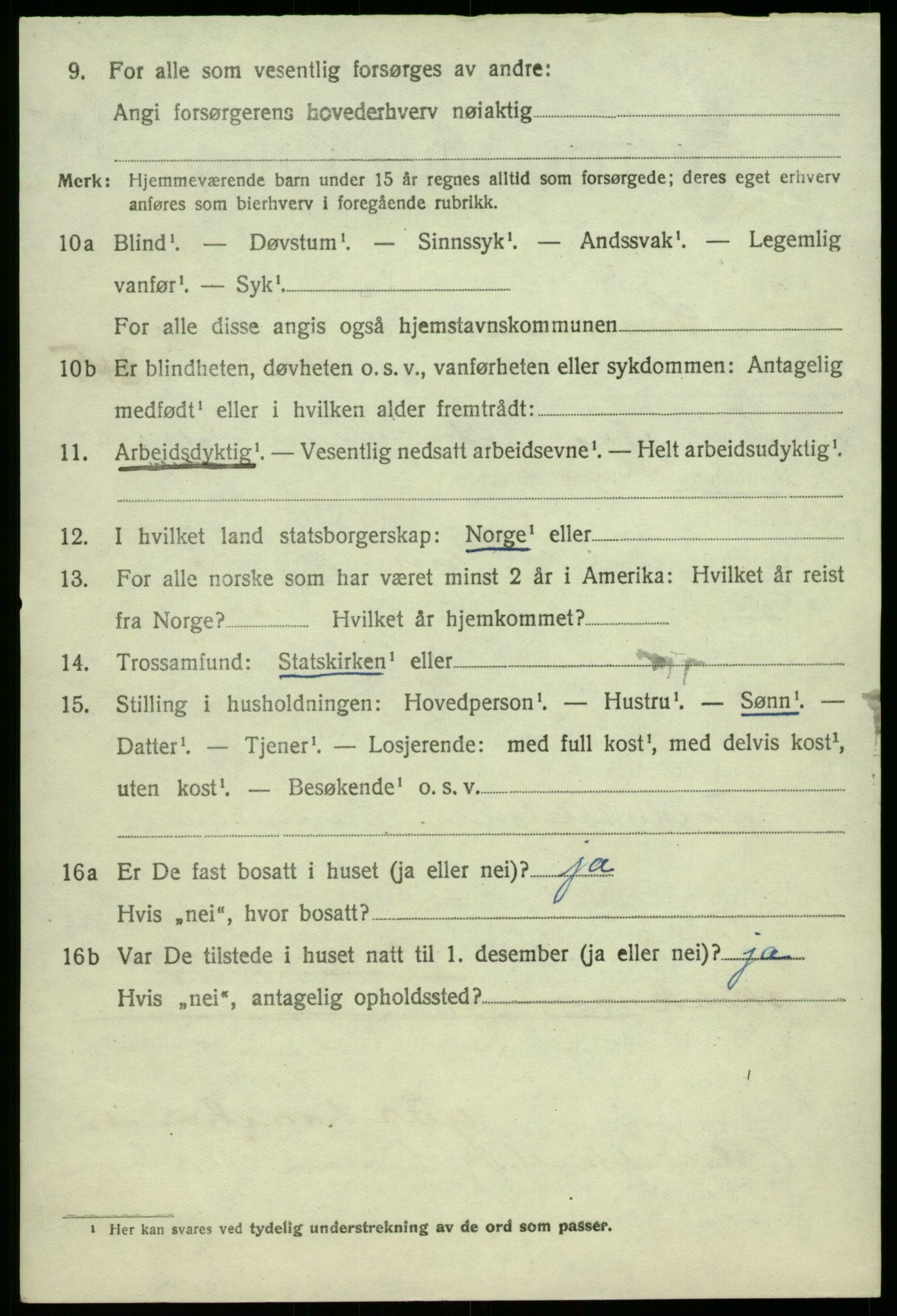 SAB, 1920 census for Samnanger, 1920, p. 3530