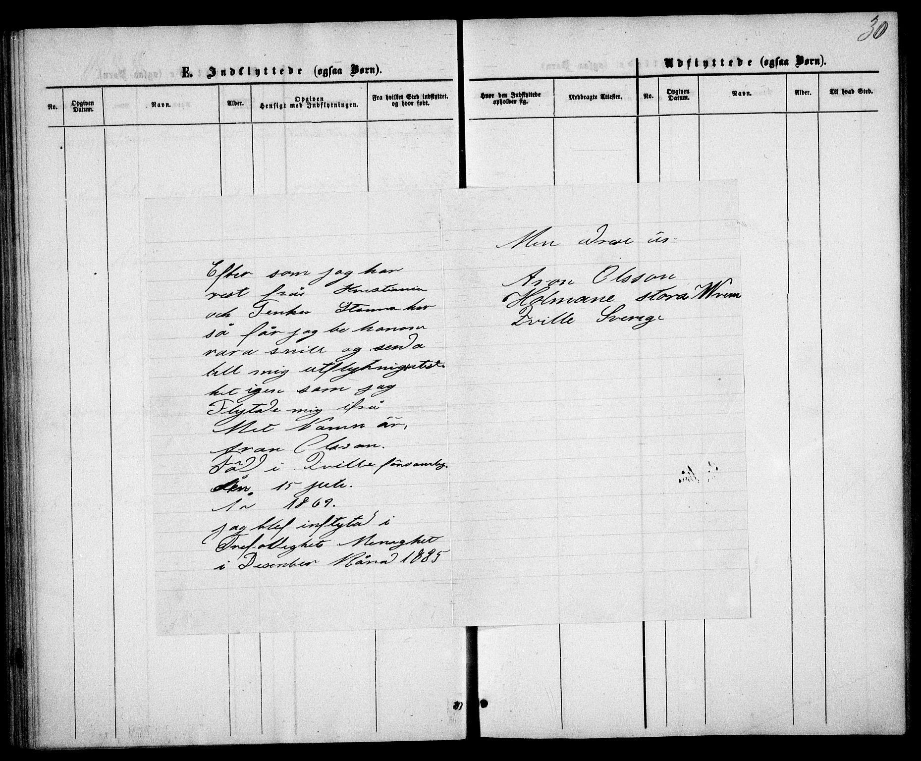 Trefoldighet prestekontor Kirkebøker, AV/SAO-A-10882/F/Fe/L0001: Parish register (official) no. V 1, 1858-1887, p. 30