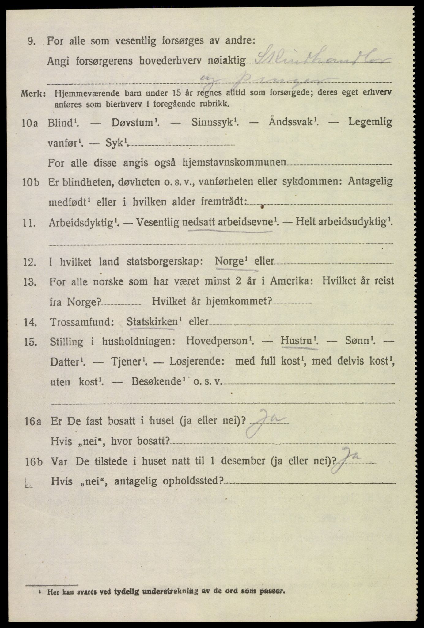 SAH, 1920 census for Stange, 1920, p. 15970