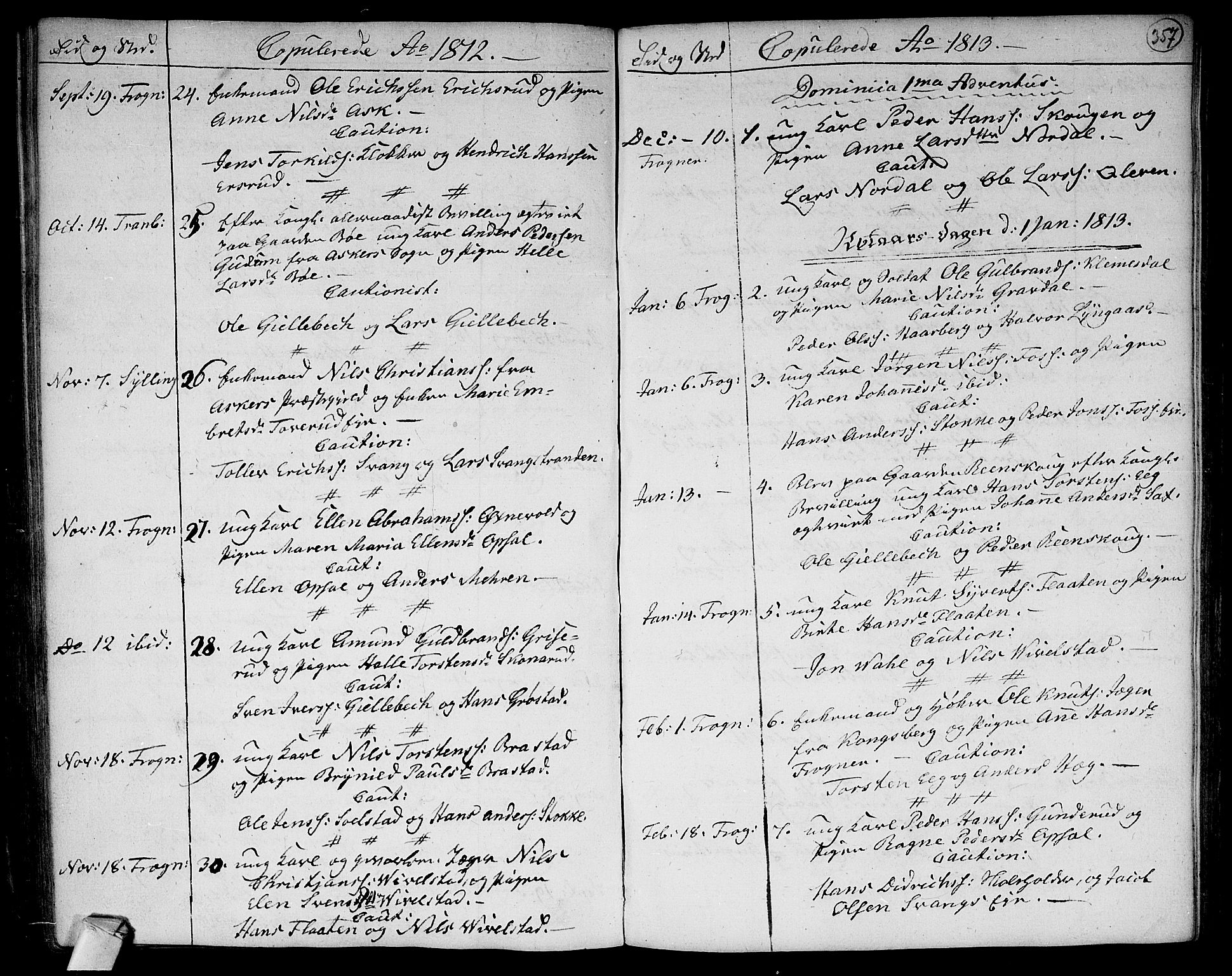 Lier kirkebøker, SAKO/A-230/F/Fa/L0007: Parish register (official) no. I 7, 1794-1813, p. 357