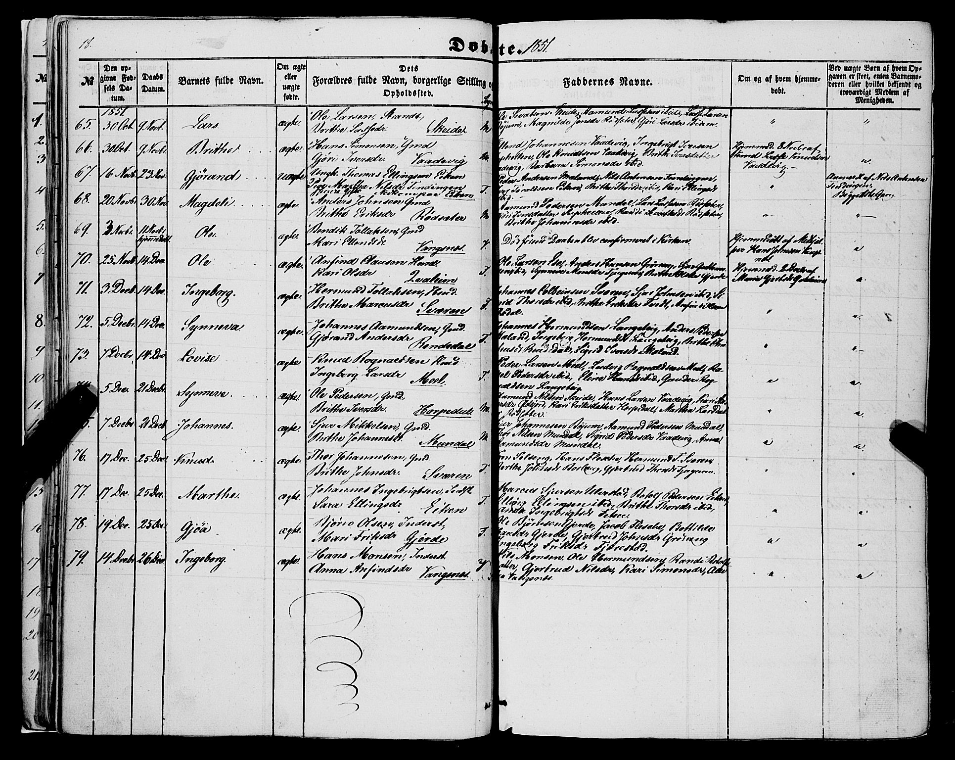 Balestrand sokneprestembete, AV/SAB-A-79601/H/Haa/Haaa/L0002: Parish register (official) no. A 2, 1847-1866, p. 18