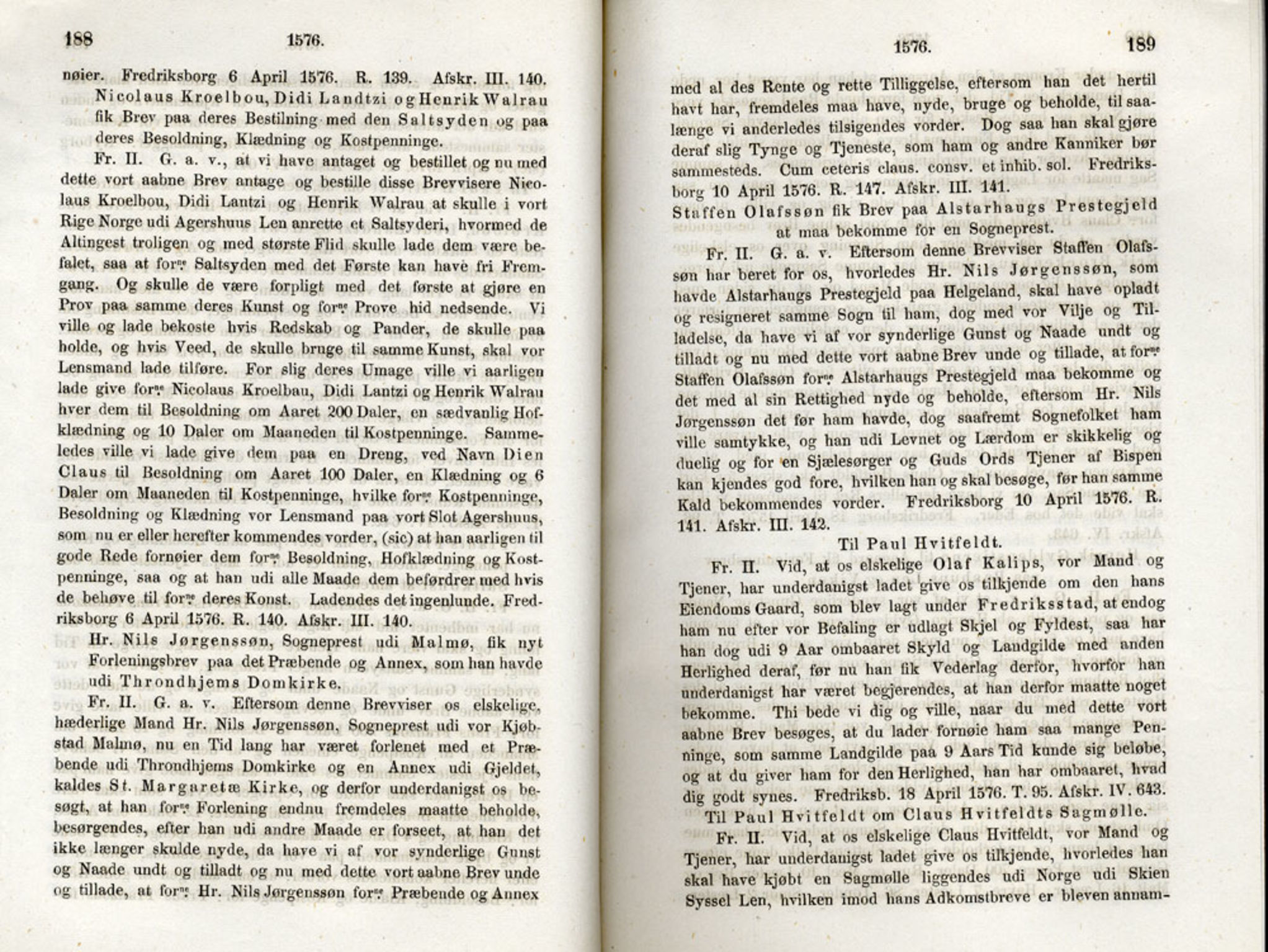 Publikasjoner utgitt av Det Norske Historiske Kildeskriftfond, PUBL/-/-/-: Norske Rigs-Registranter, bind 2, 1572-1588, p. 188-189