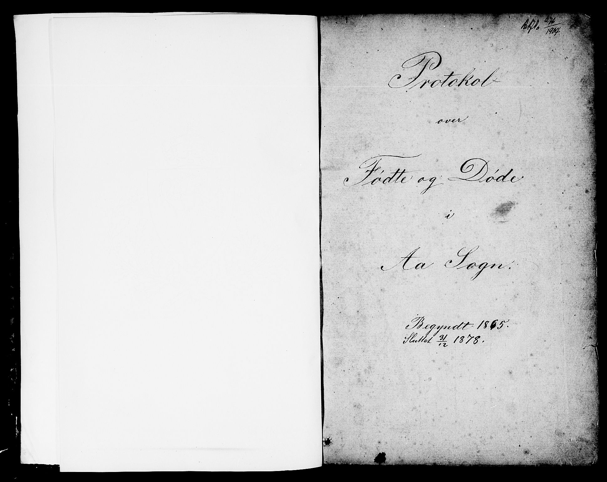 Lyngdal sokneprestkontor, AV/SAK-1111-0029/F/Fb/Fbc/L0003: Parish register (copy) no. B 3, 1865-1878, p. 1