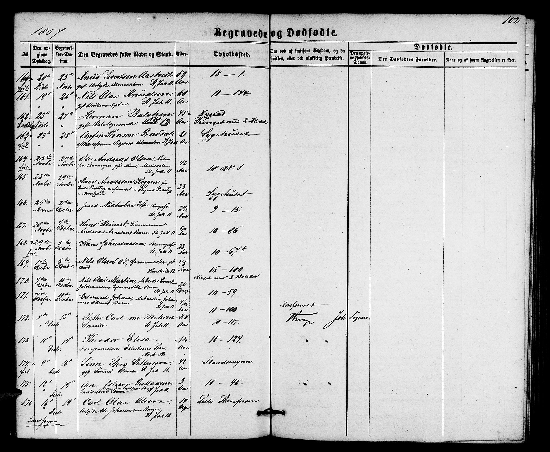 Domkirken sokneprestembete, AV/SAB-A-74801/H/Hab/L0039: Parish register (copy) no. E 3, 1860-1868, p. 102