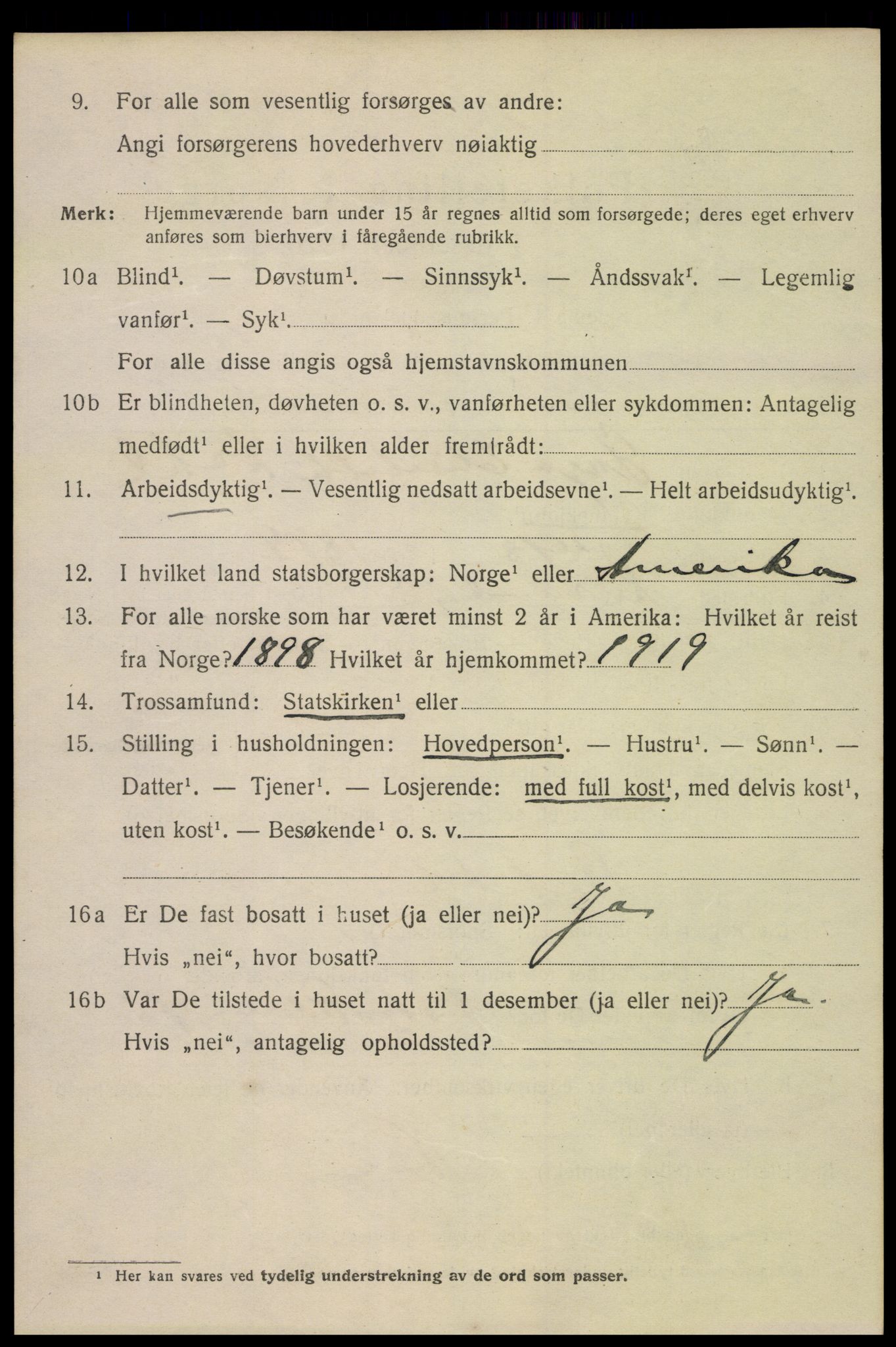 SAK, 1920 census for Kristiansand, 1920, p. 22964