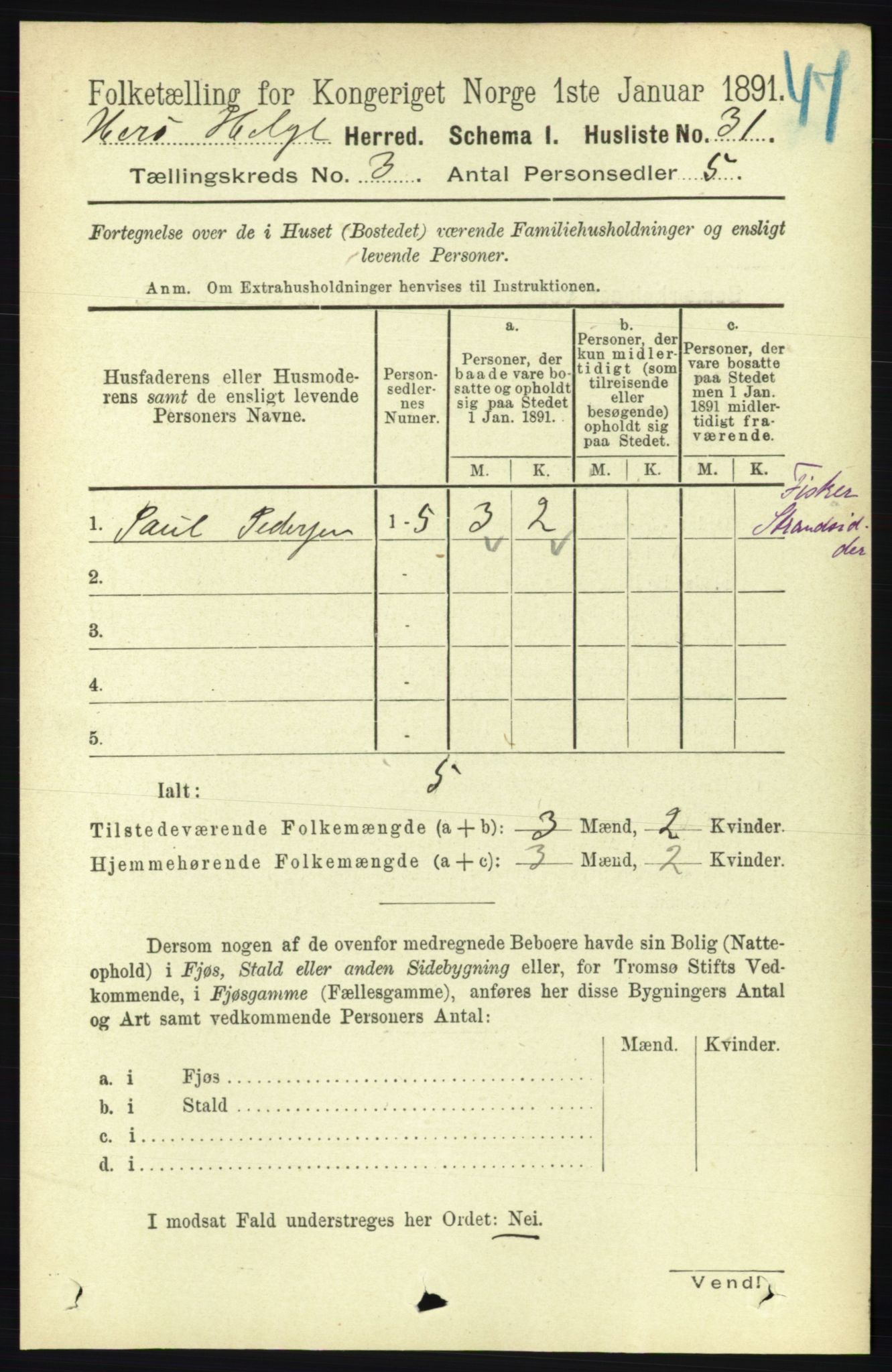 RA, 1891 census for 1818 Herøy, 1891, p. 613