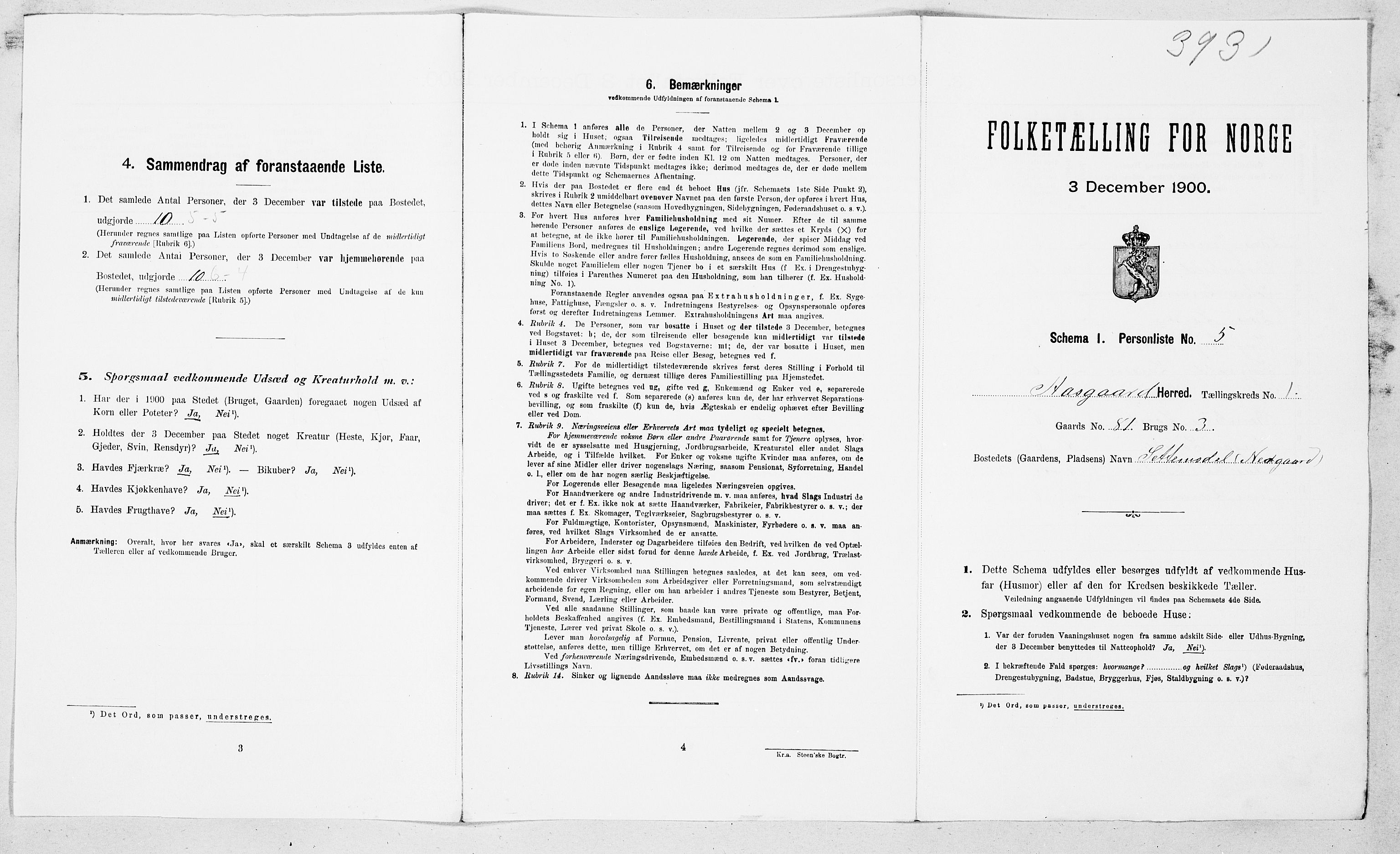 SAT, 1900 census for Åsskard, 1900, p. 22