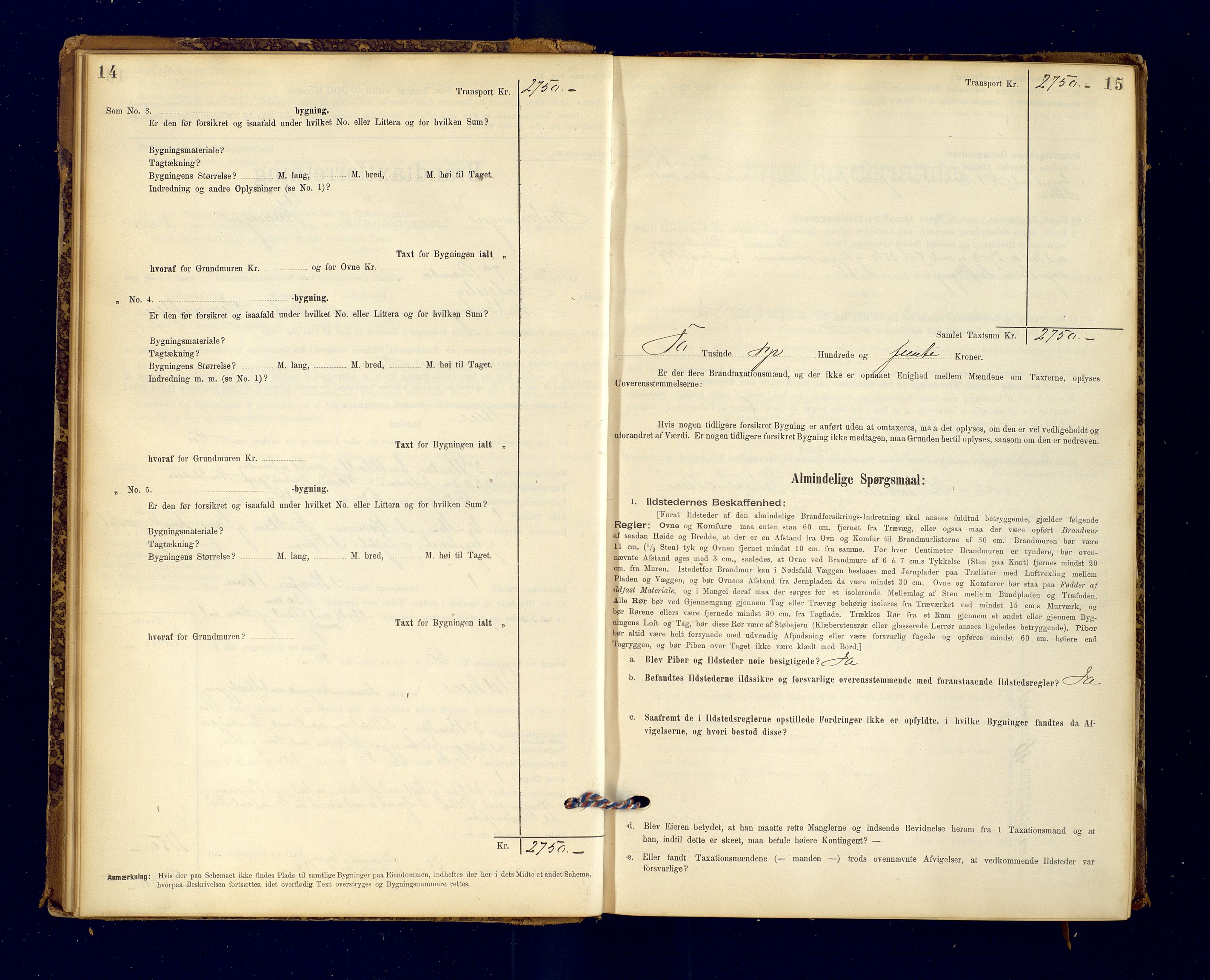Nord-Varanger (Vadsø) lensmannskontor, AV/SATØ-S-1166/1/Fp/Fpb/L0198: Branntakstprotokoller, 1895-1913, p. 14-15