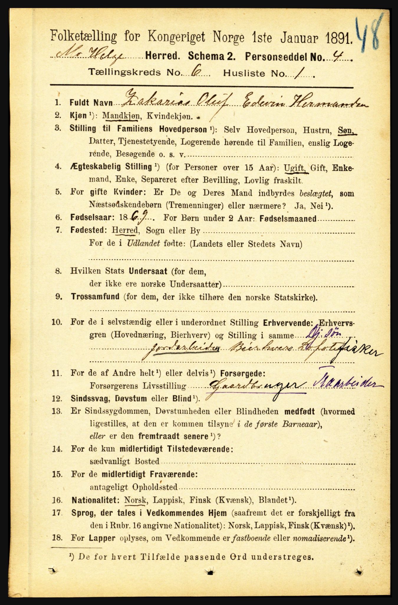 RA, 1891 census for 1833 Mo, 1891, p. 2204