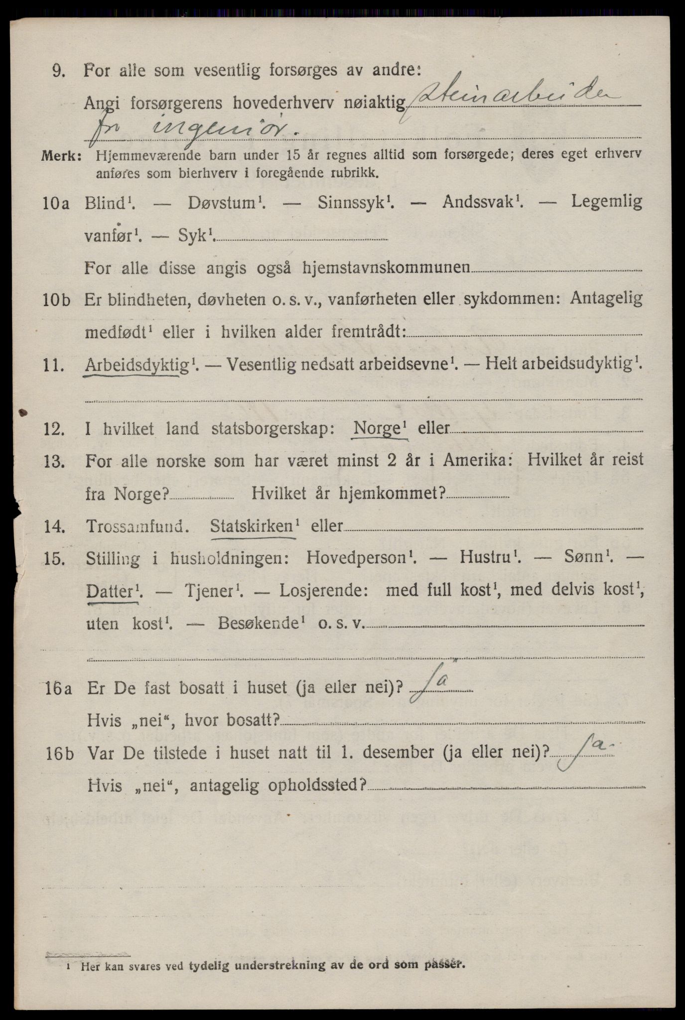 SAST, 1920 census for Skåre, 1920, p. 5299