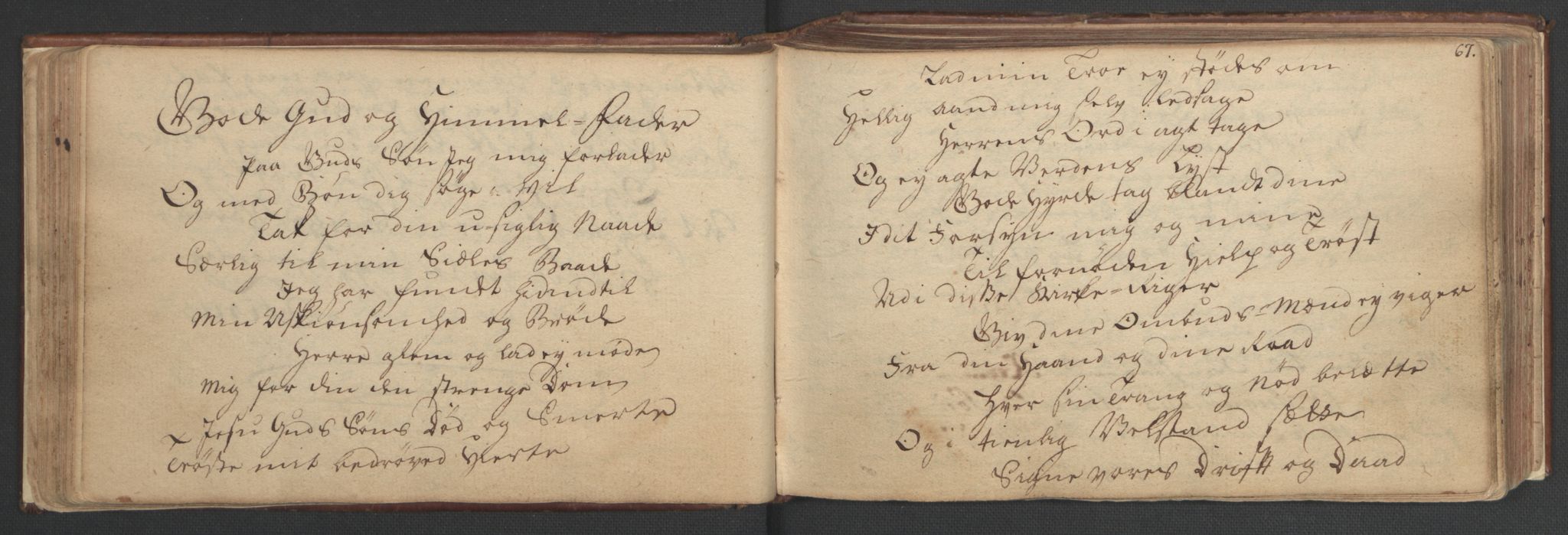 Manuskriptsamlingen, AV/RA-EA-3667/H/L0047: Familiestamrulle vedkommende Eliesonske, Ankerske, Colletske, Kiønigske m.m. familier - fra slutningen av 1600 til 1874 osv, 1600-1874, p. 66-67