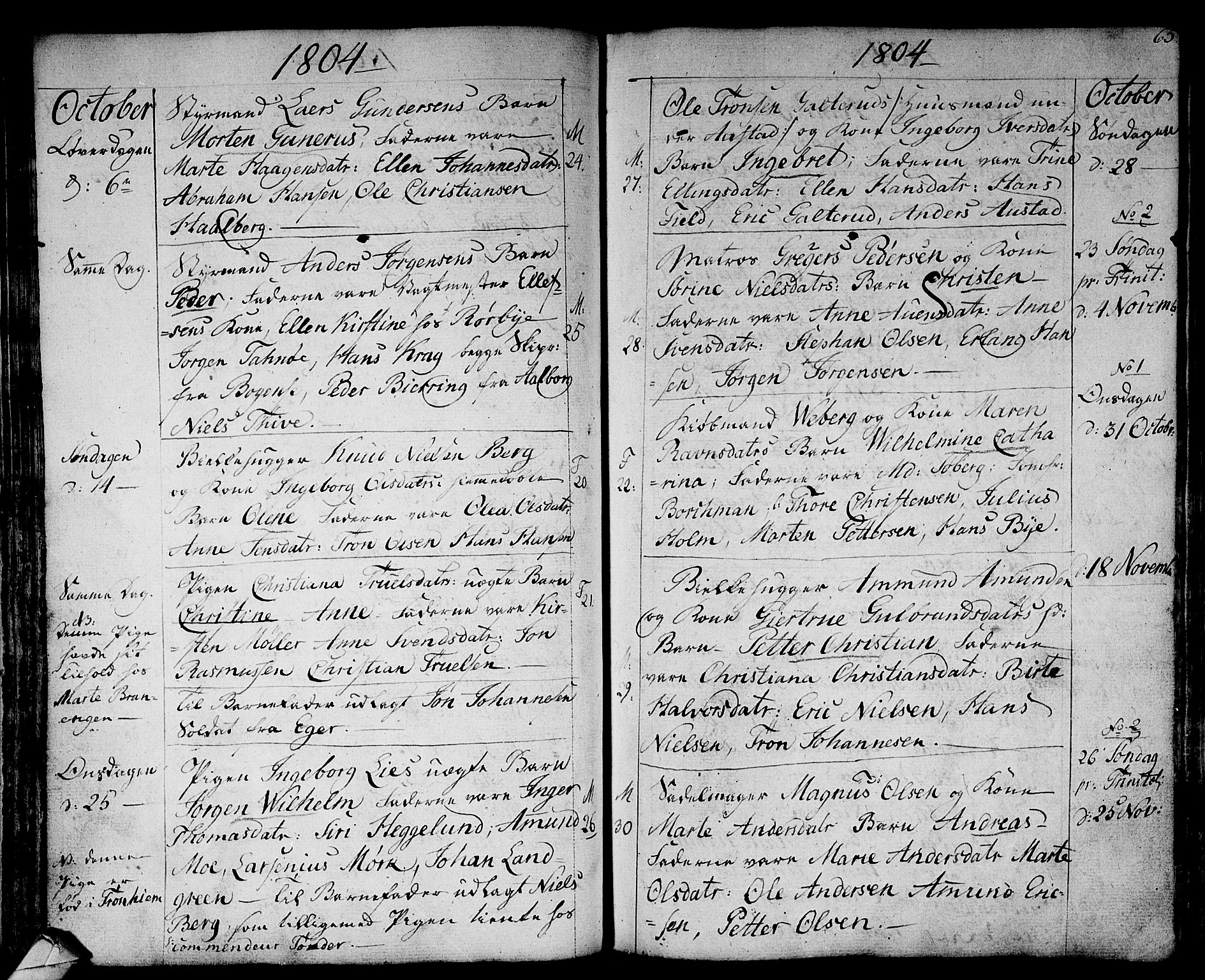 Strømsø kirkebøker, SAKO/A-246/F/Fa/L0010: Parish register (official) no. I 10, 1792-1822, p. 65