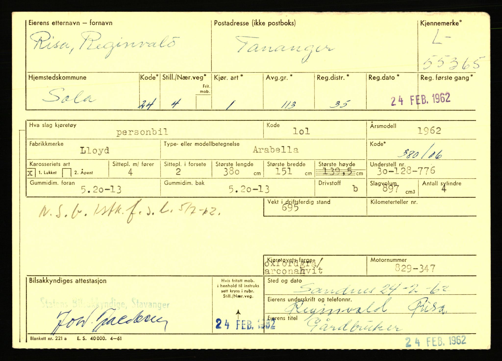 Stavanger trafikkstasjon, SAST/A-101942/0/F/L0054: L-54200 - L-55699, 1930-1971, p. 2319