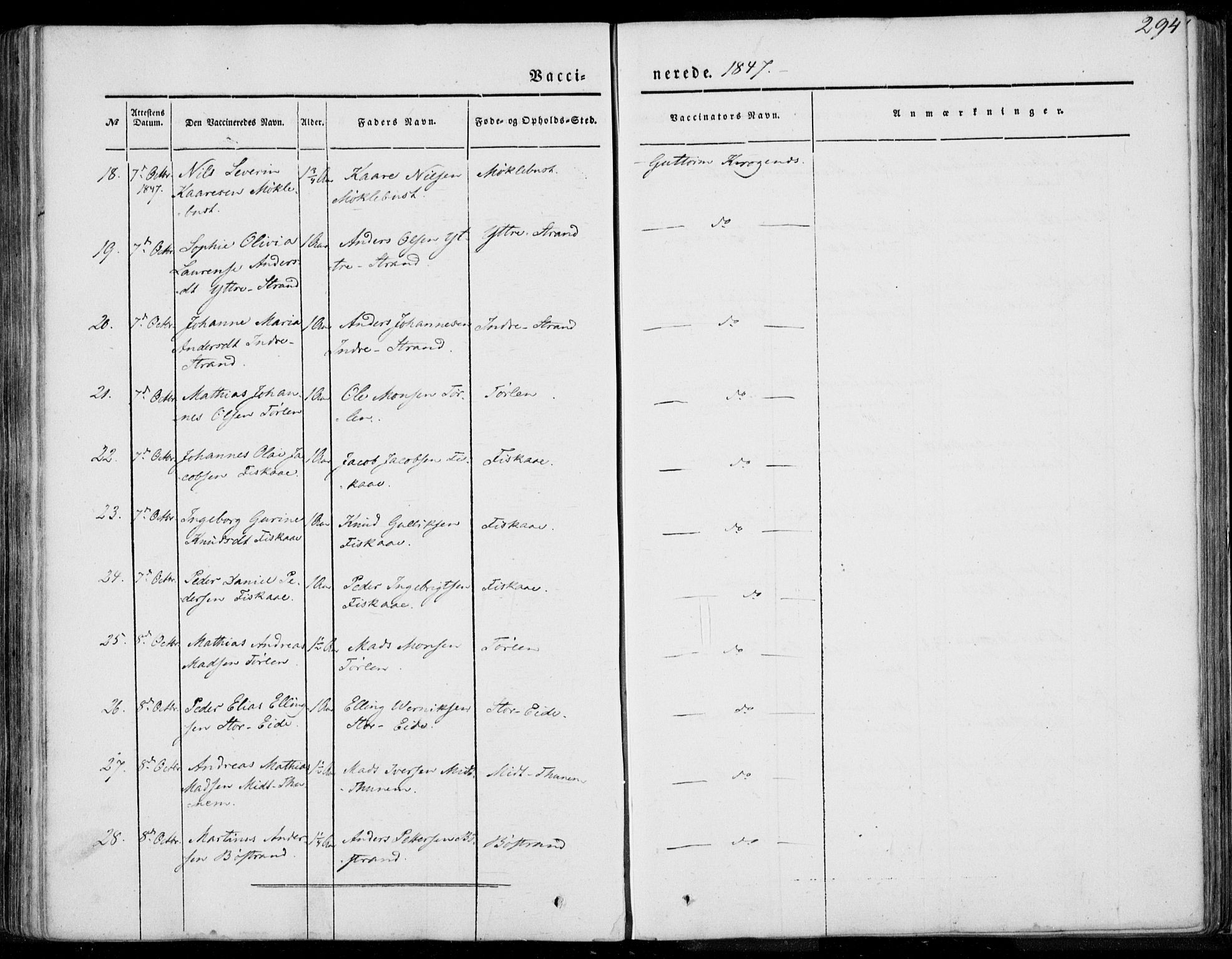 Ministerialprotokoller, klokkerbøker og fødselsregistre - Møre og Romsdal, AV/SAT-A-1454/501/L0006: Parish register (official) no. 501A06, 1844-1868, p. 294