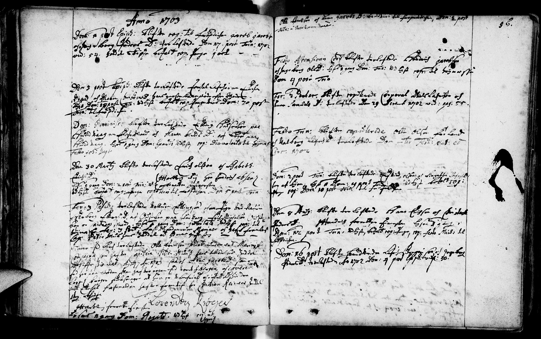Domkirken sokneprestkontor, SAST/A-101812/001/30/30BA/L0001: Parish register (official) no. A 1 /1, 1688-1727, p. 56