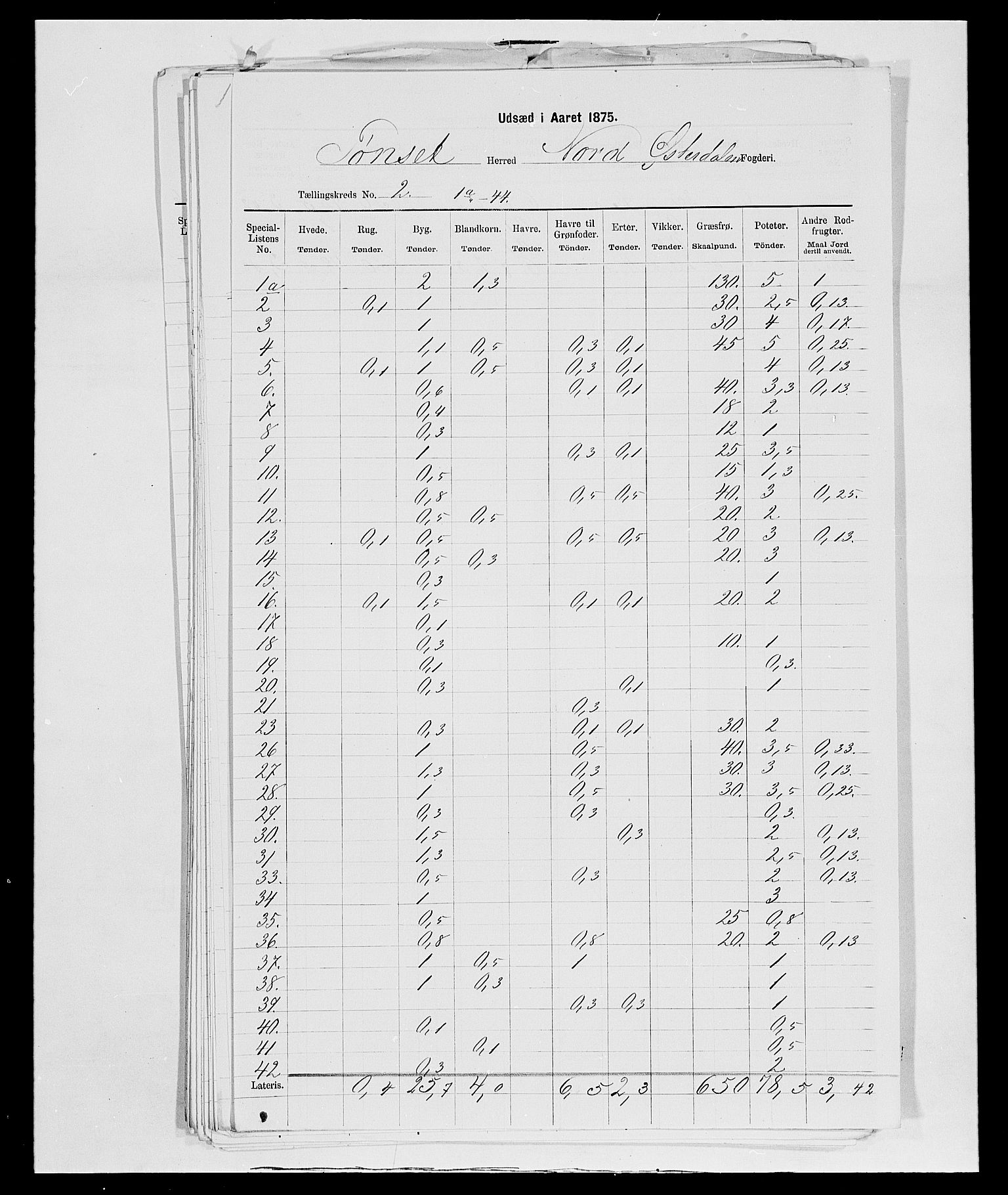 SAH, 1875 census for 0437P Tynset, 1875, p. 149