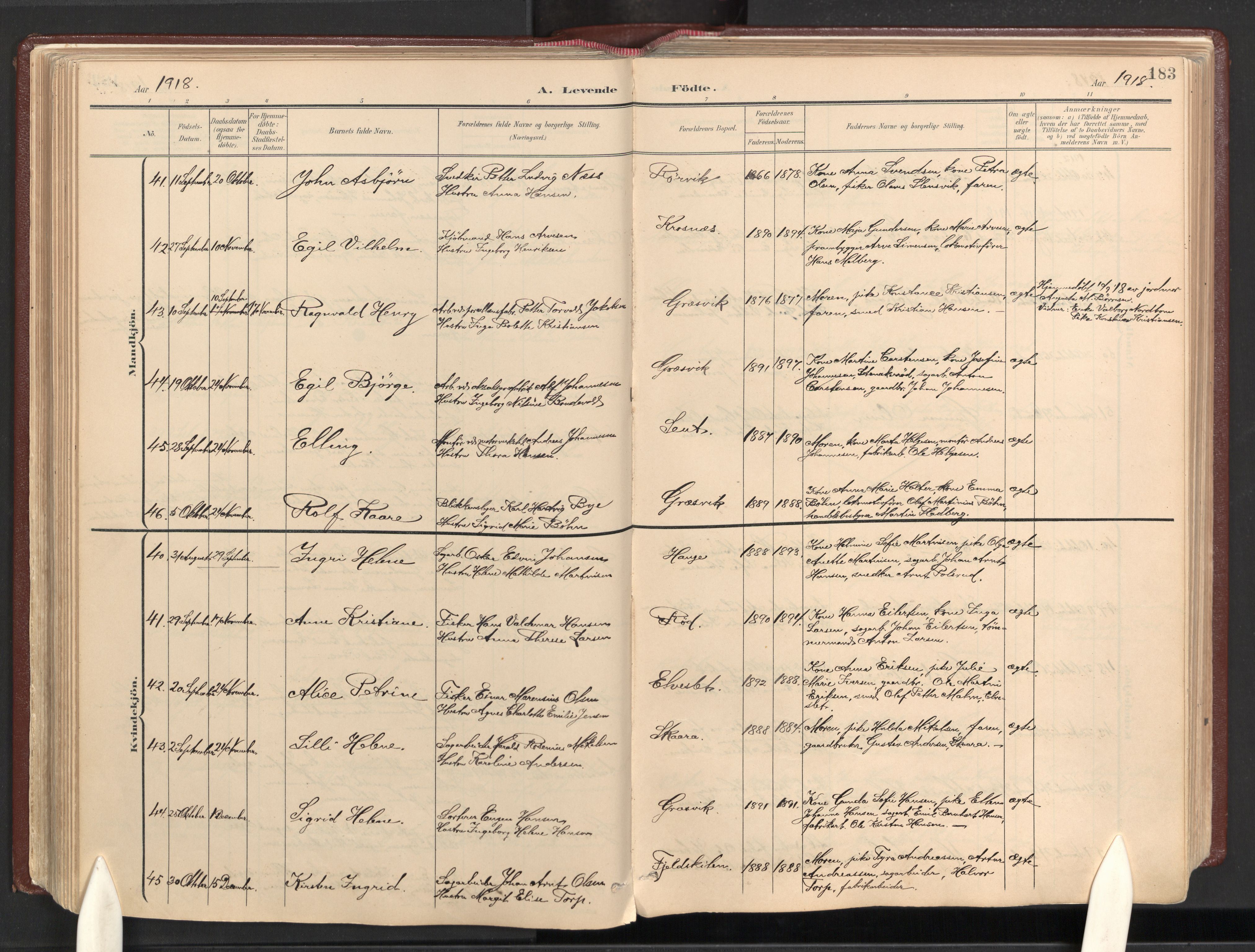 Onsøy prestekontor Kirkebøker, AV/SAO-A-10914/F/Fb/L0001: Parish register (official) no. II 1, 1901-1937, p. 183