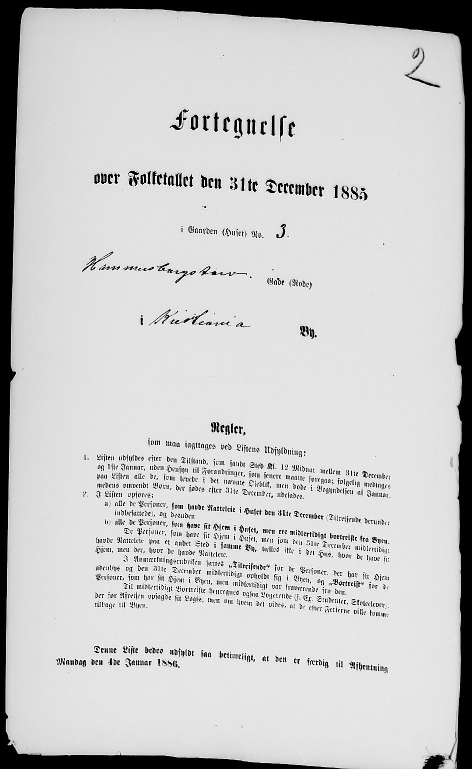 RA, 1885 census for 0301 Kristiania, 1885, p. 1509