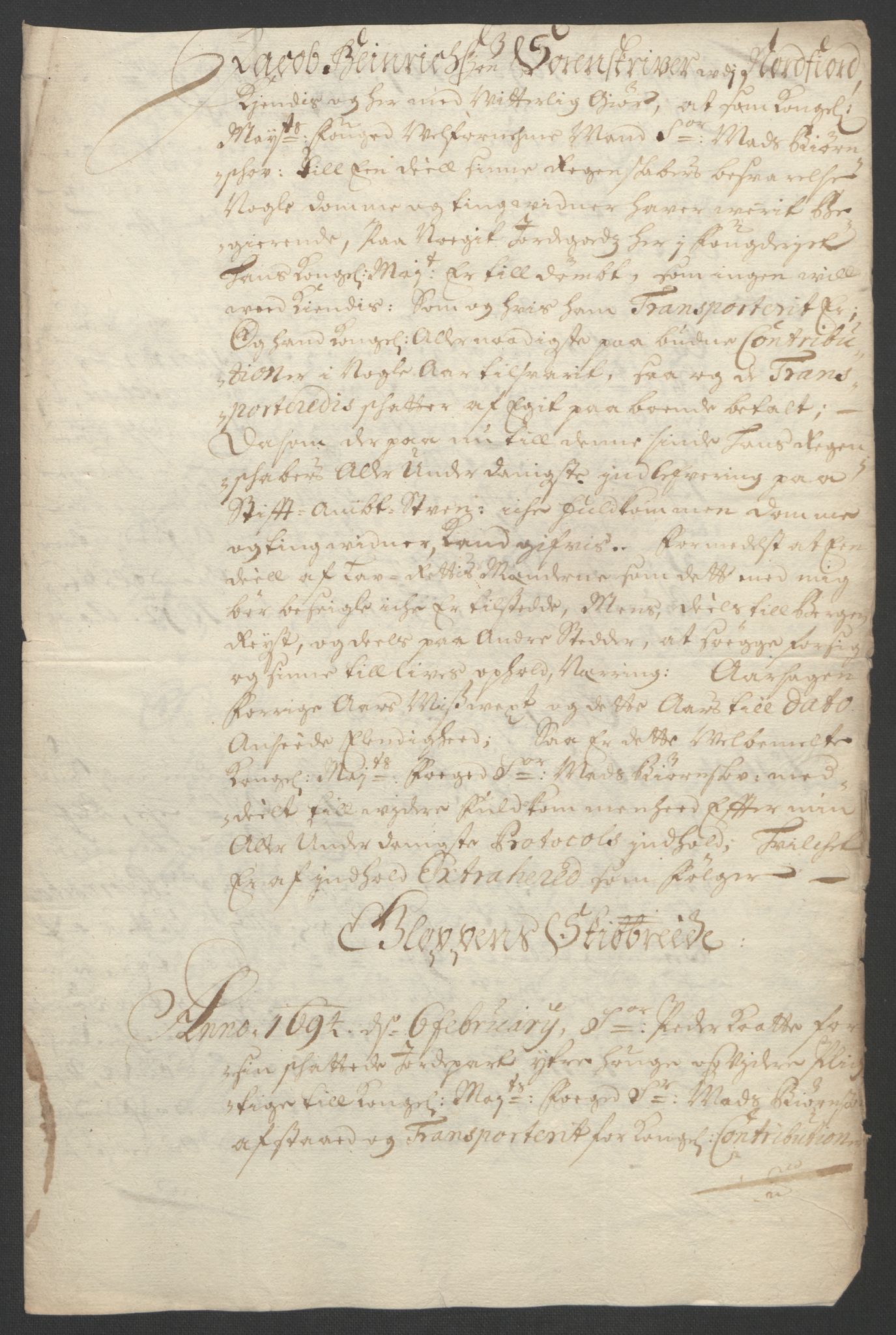Rentekammeret inntil 1814, Reviderte regnskaper, Fogderegnskap, RA/EA-4092/R53/L3421: Fogderegnskap Sunn- og Nordfjord, 1693-1694, p. 207