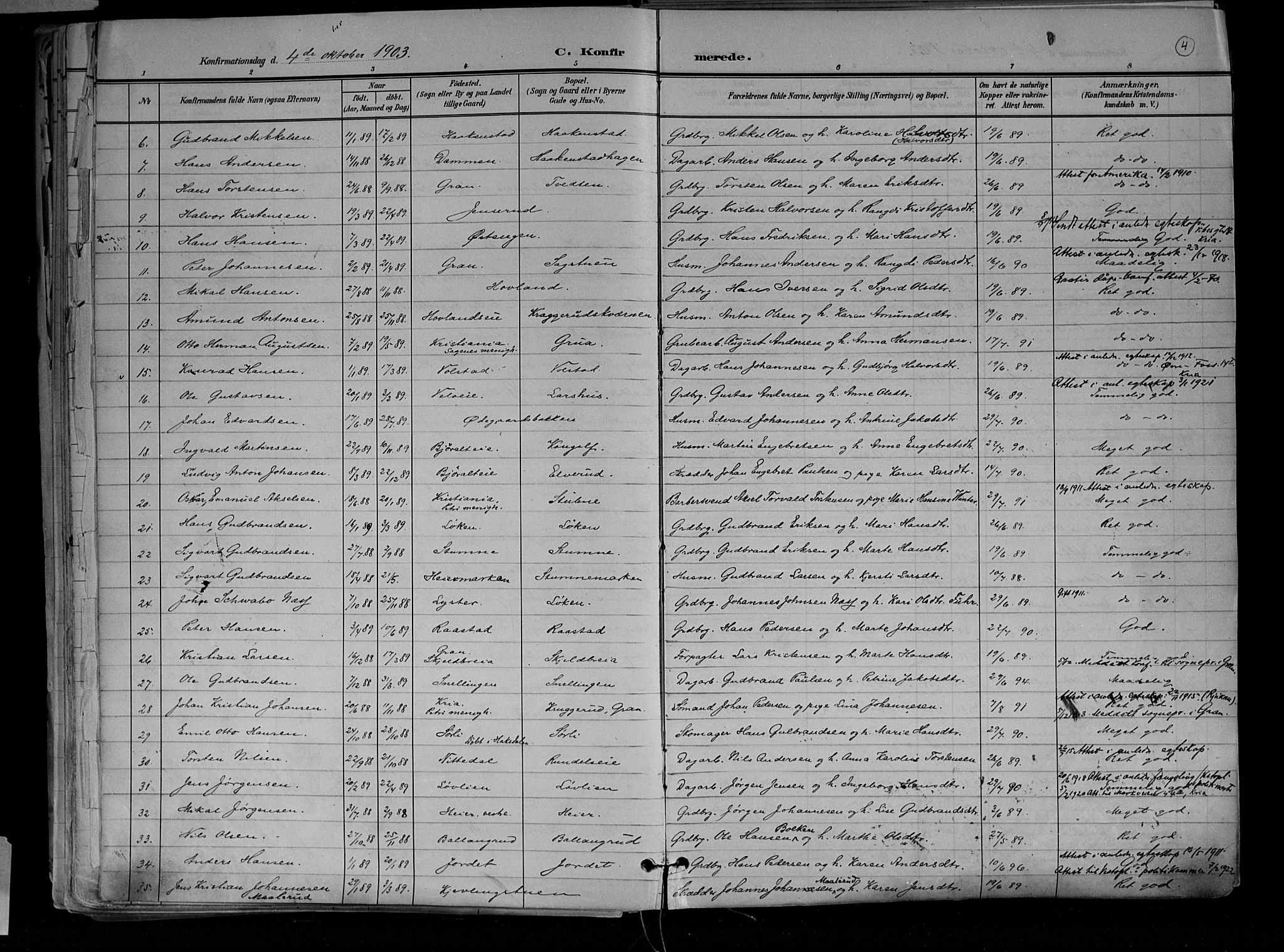 Jevnaker prestekontor, SAH/PREST-116/H/Ha/Haa/L0010: Parish register (official) no. 10, 1891-1906, p. 4
